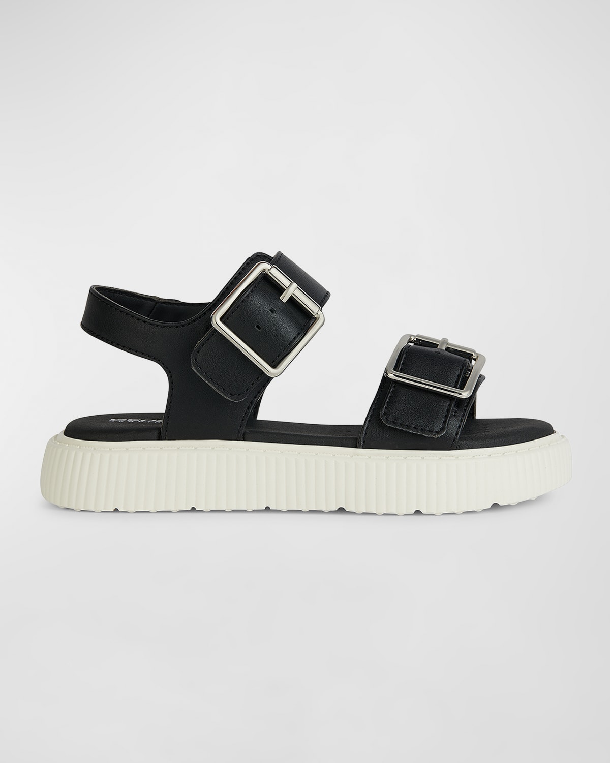 Geox Girl's Kodette Leather Dual Buckle Sandals, Toddler/Kids