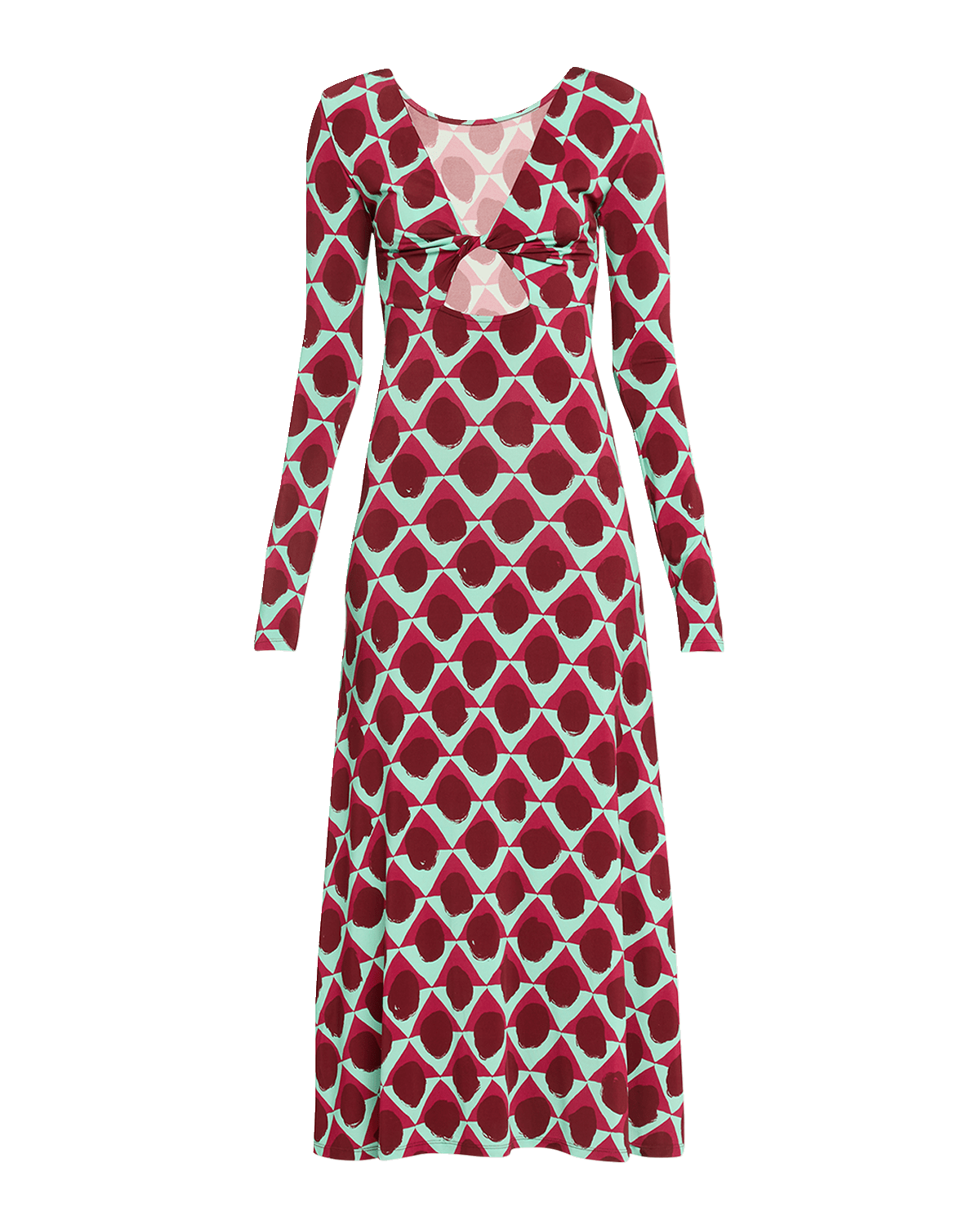 Johanna Ortiz Sixties Valiente Gaucha Twisted Cutout Midi Dress