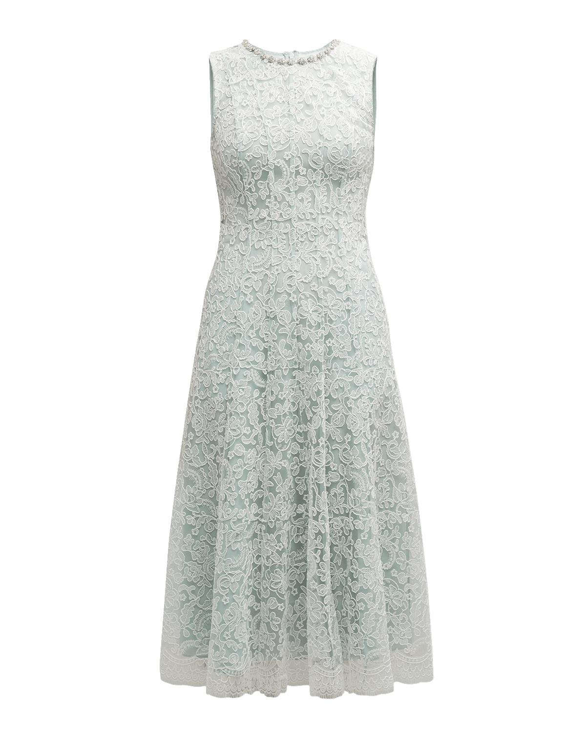 Self-Portrait Sleeveless Corded Lace Midi Dress