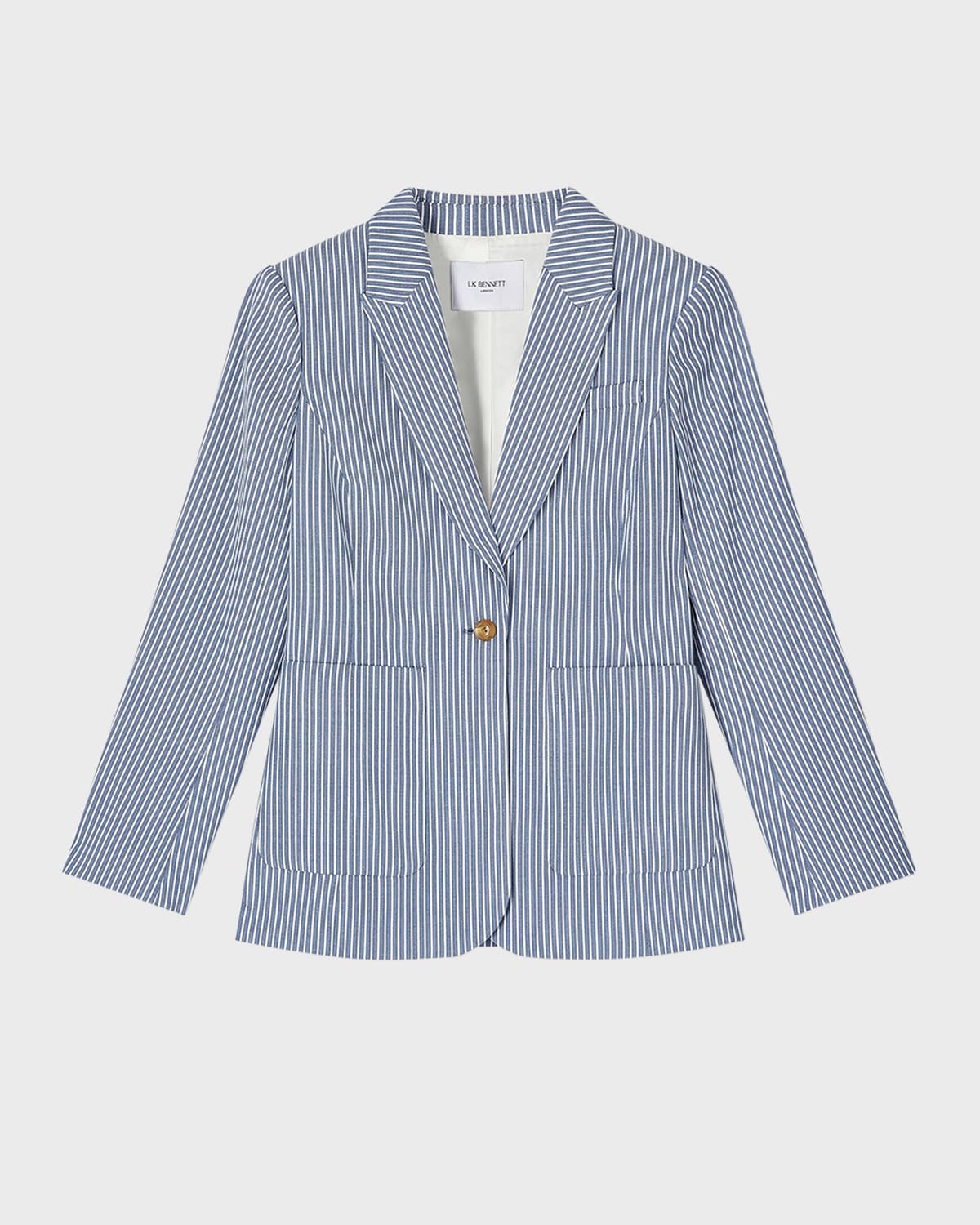 LK Bennett Gene Striped Single-Button Blazer