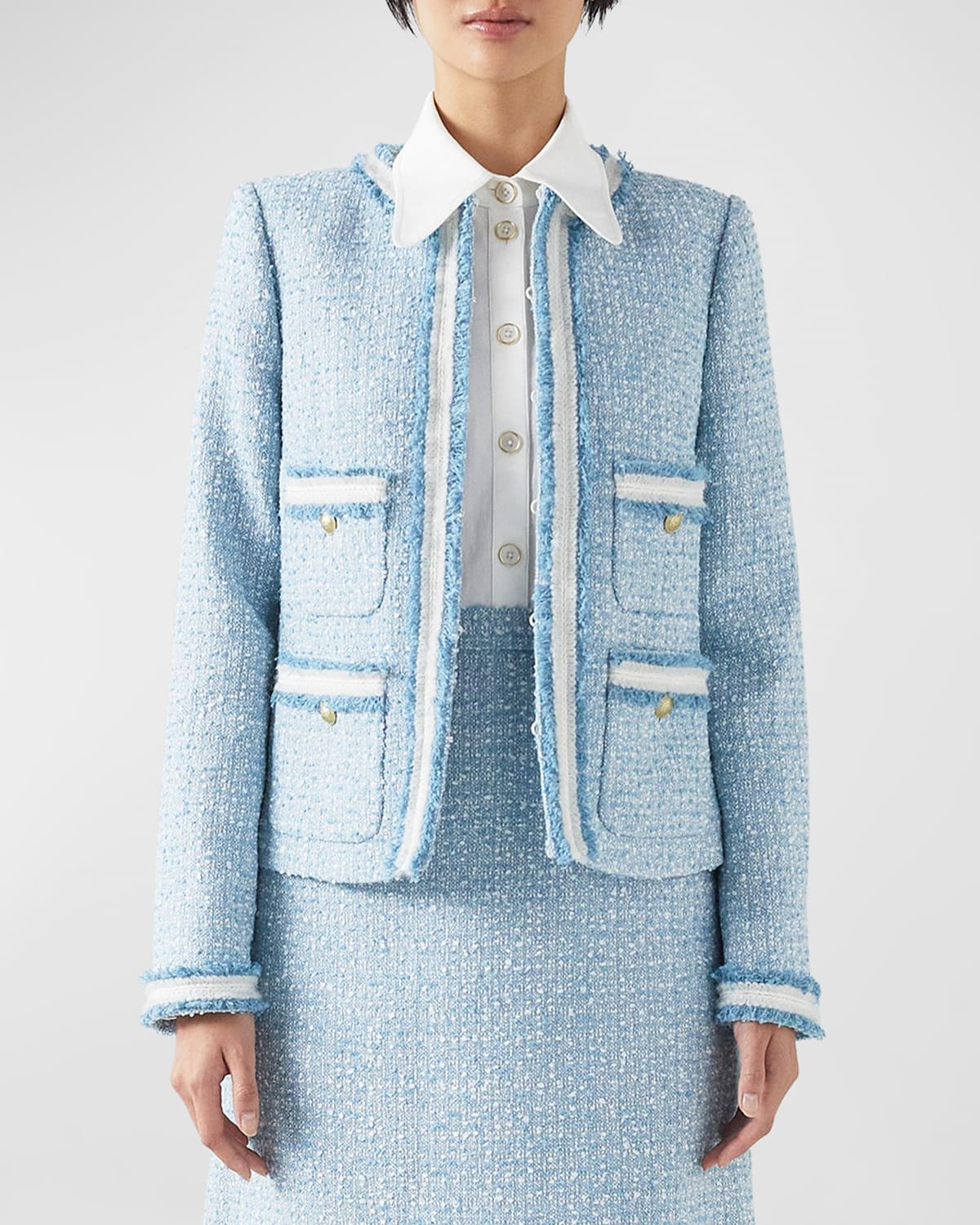 LK Bennett Charlie Pocket Tweed Jacket