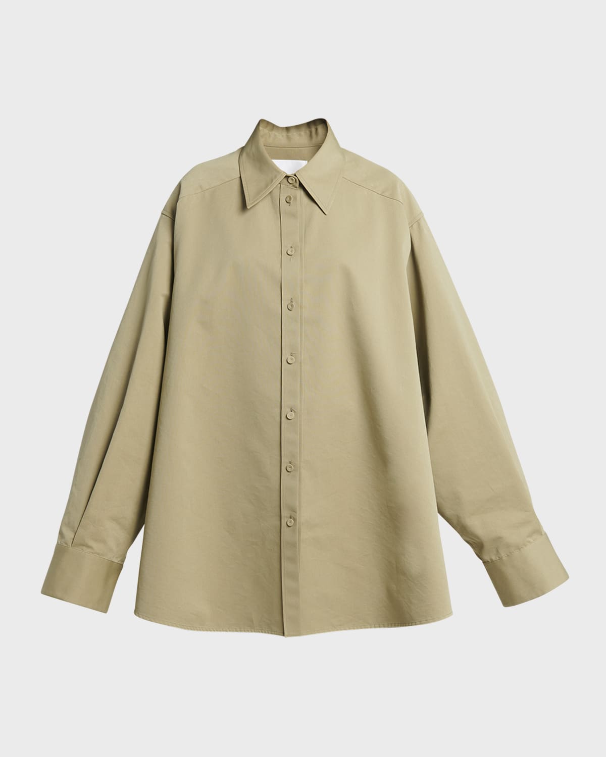 Jil Sander Cotton Slit-Sleeve Button-Front Shirt