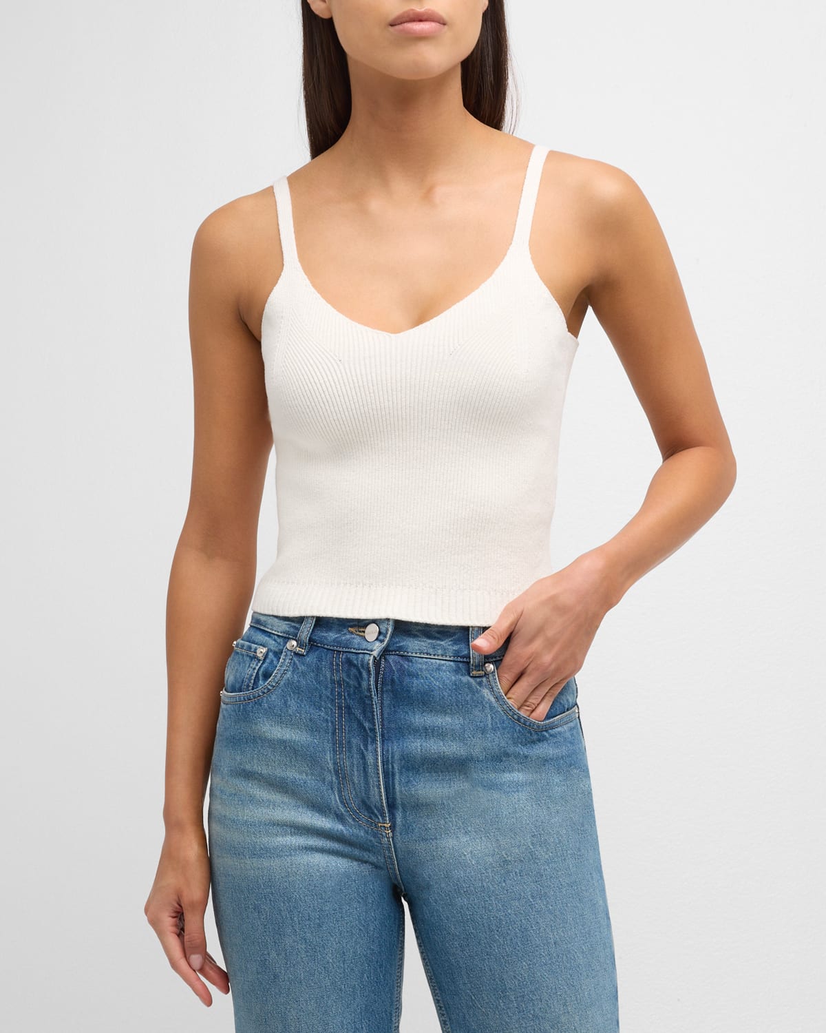 La Ligne Directional Rib-Knit Tank Top