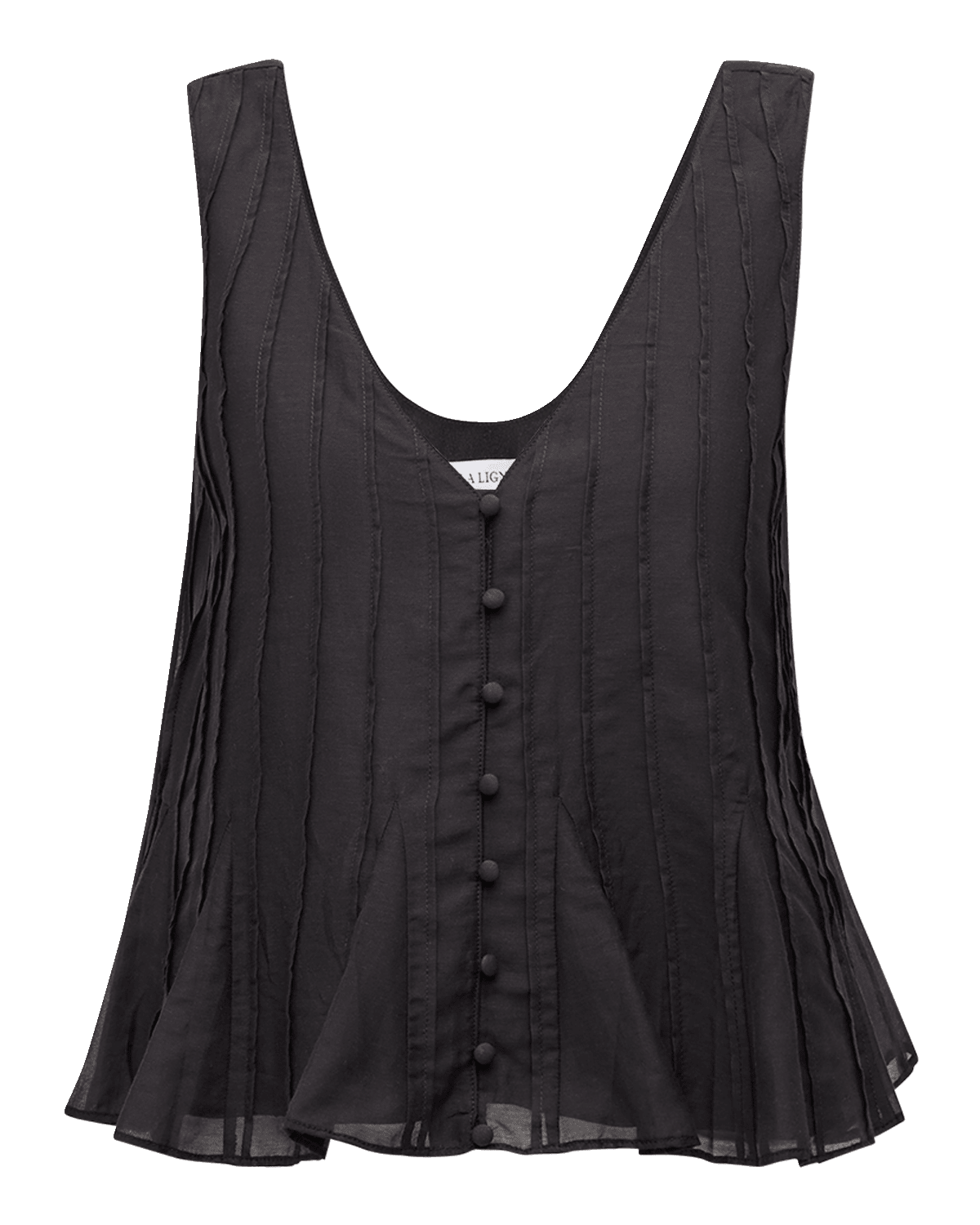 La Ligne Penelope Pleated Tank Top