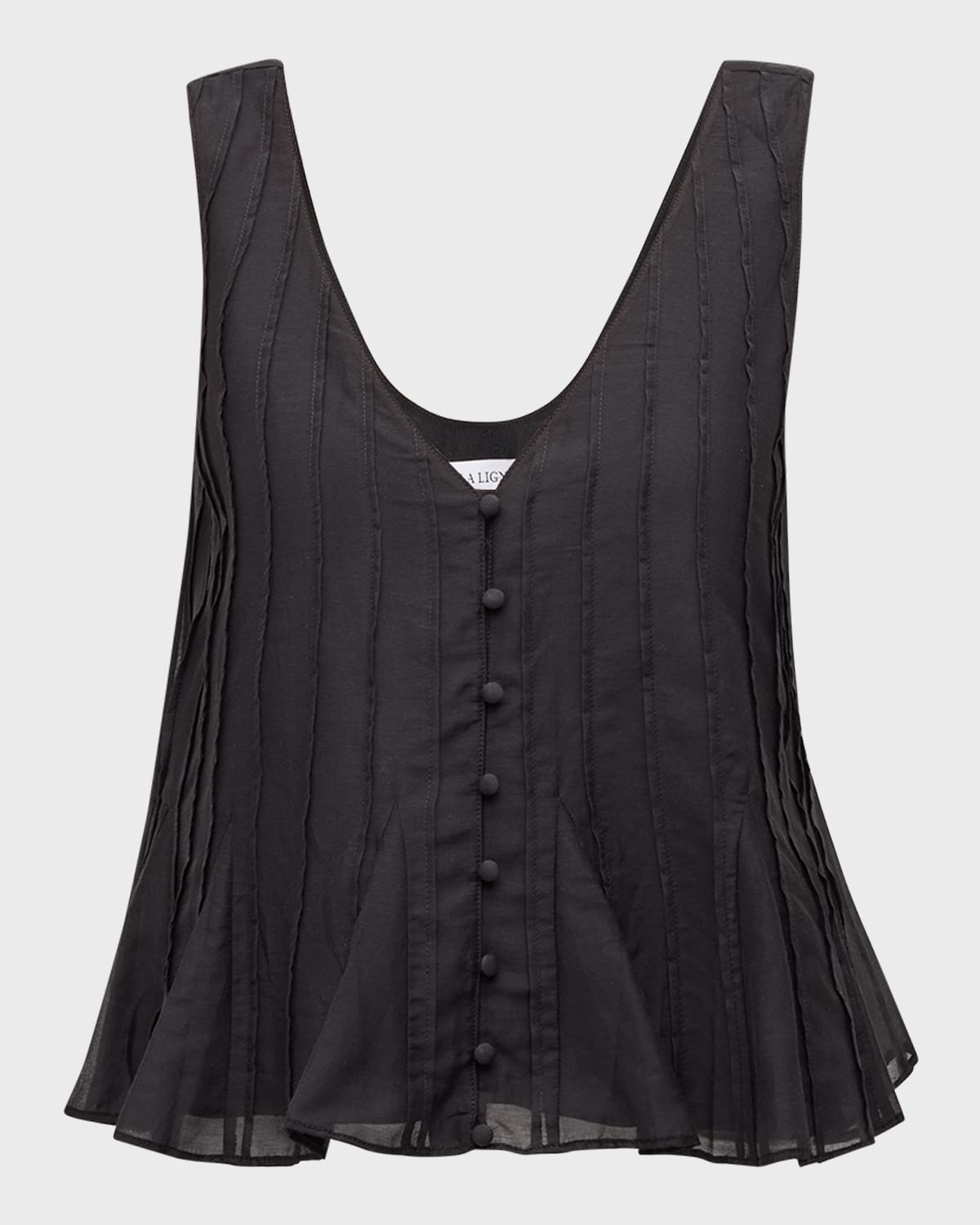 La Ligne Penelope Pleated Tank Top