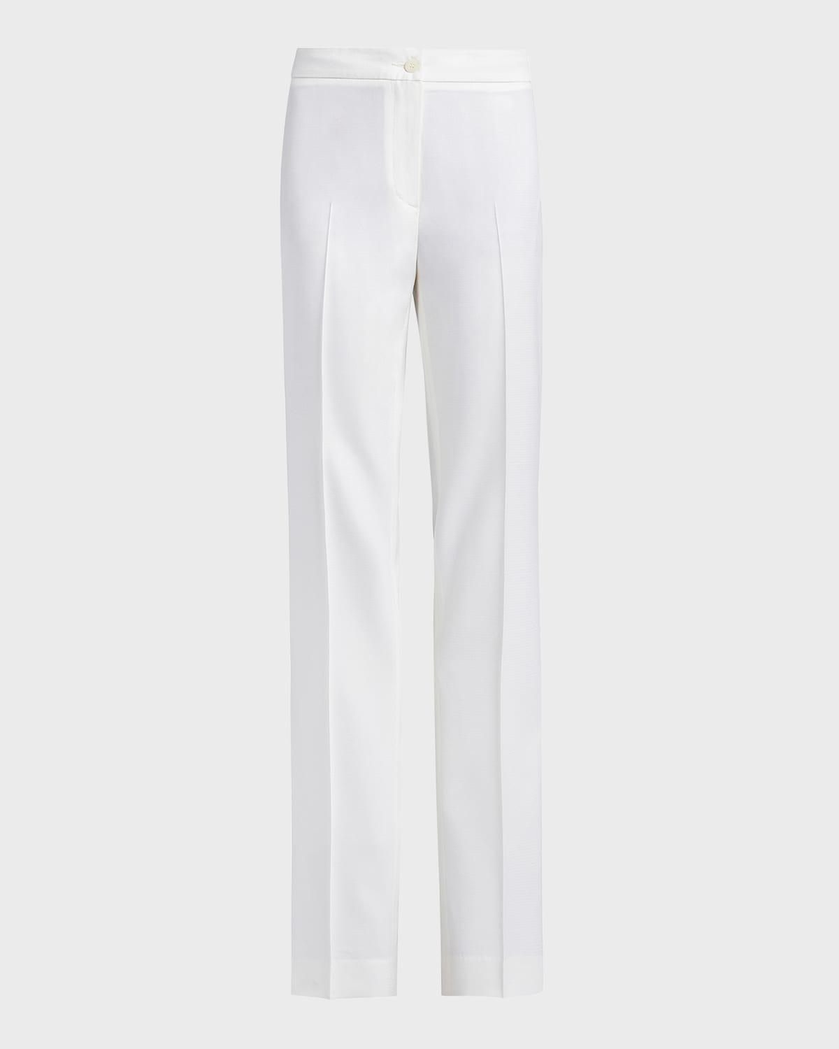 Santorelli Serena High-Rise Straight-Leg Twill Pants