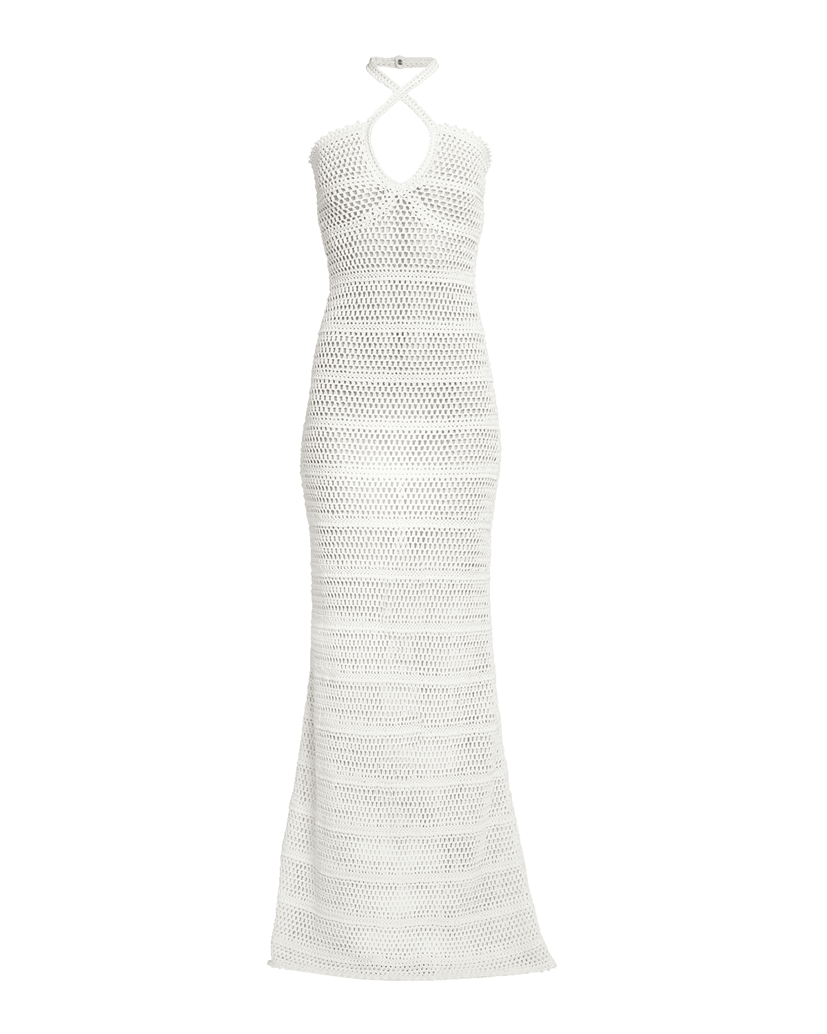 TOM FORD Crochet Knit Halter Gown