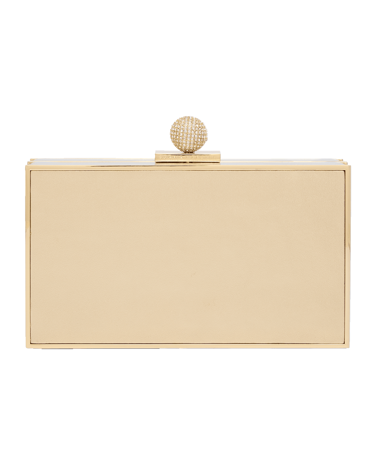 Sophia Webster Clara Metallic Leather Box Clutch Bag