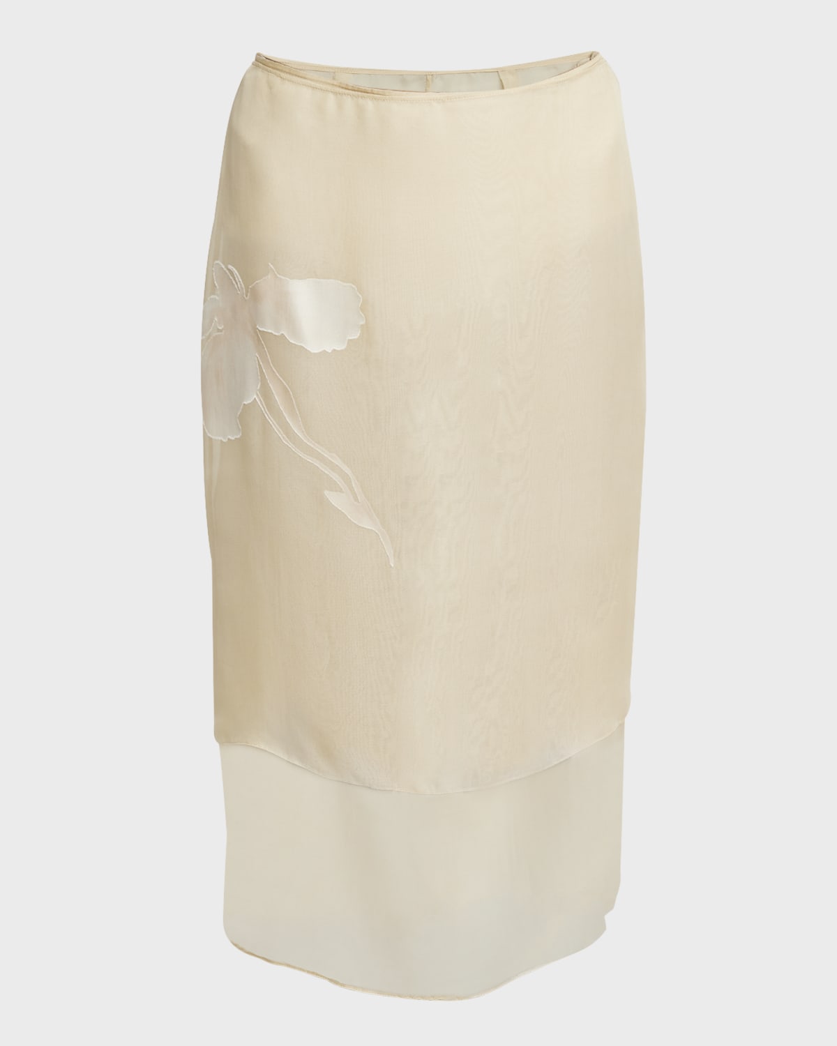 Givenchy Iris Double-Layered Midi Skirt