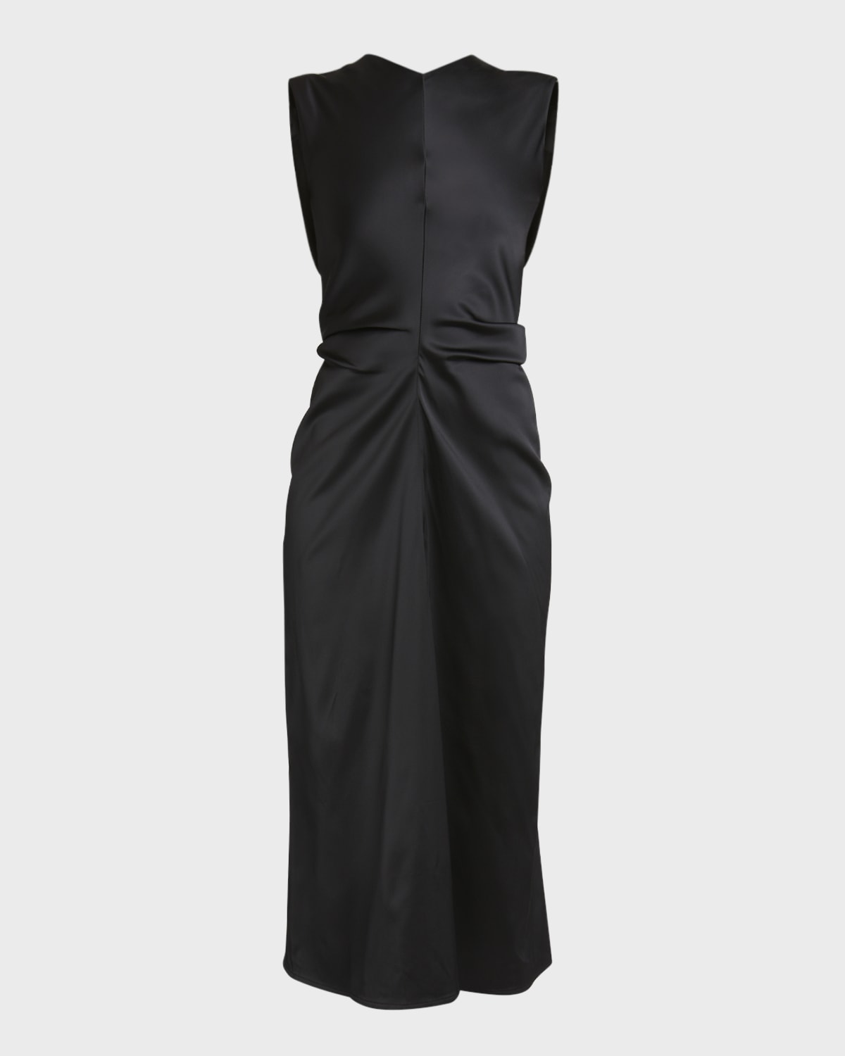 Proenza Schouler Ella Matte Satin Ruched Dress