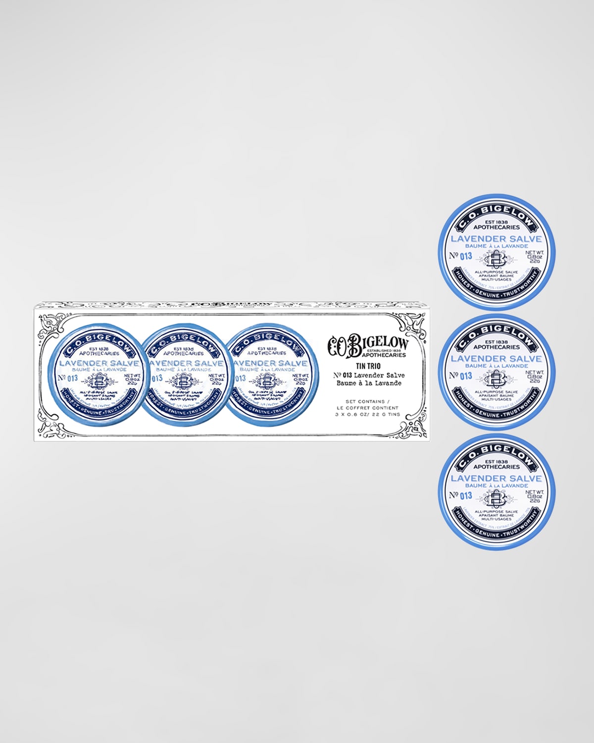 C.O. Bigelow Lavender Salve Tin Trio