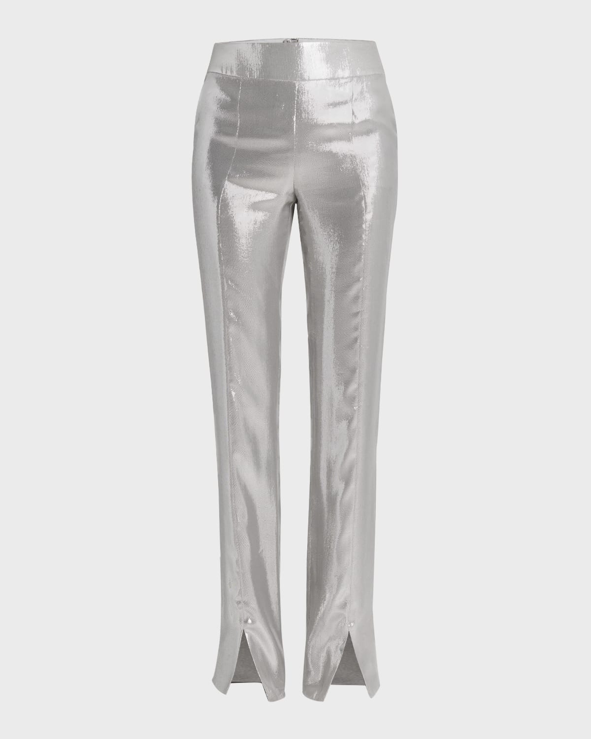 Giorgio Armani Mousseline Mirror Split Front Straight Leg Trousers