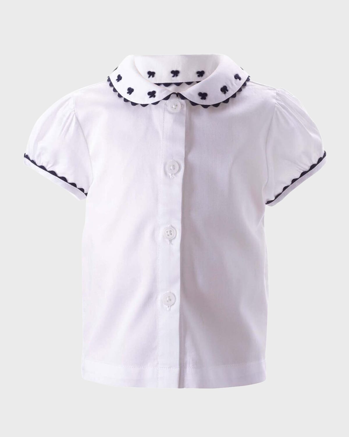 Rachel Riley Girl's Bow Embroidered Blouse, Size 6M-24