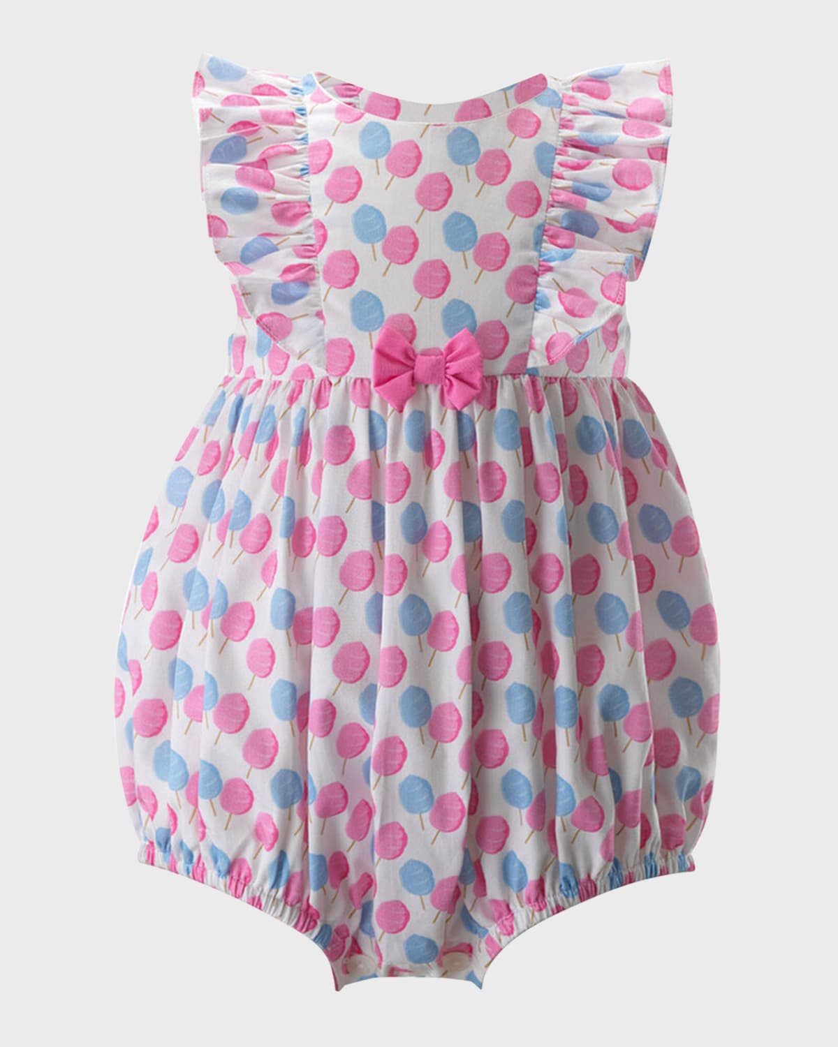 Rachel Riley Girl's Cotton Candy Frill Bubble Romper, Size 3M-24M