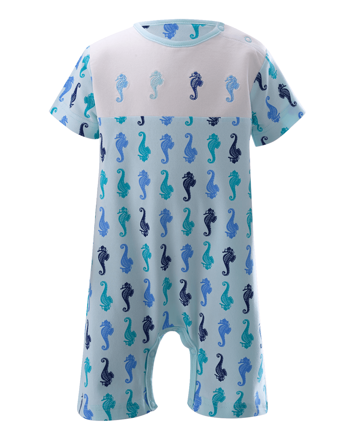 Rachel Riley Kid's Seahorse Romper, Size 3M-24M