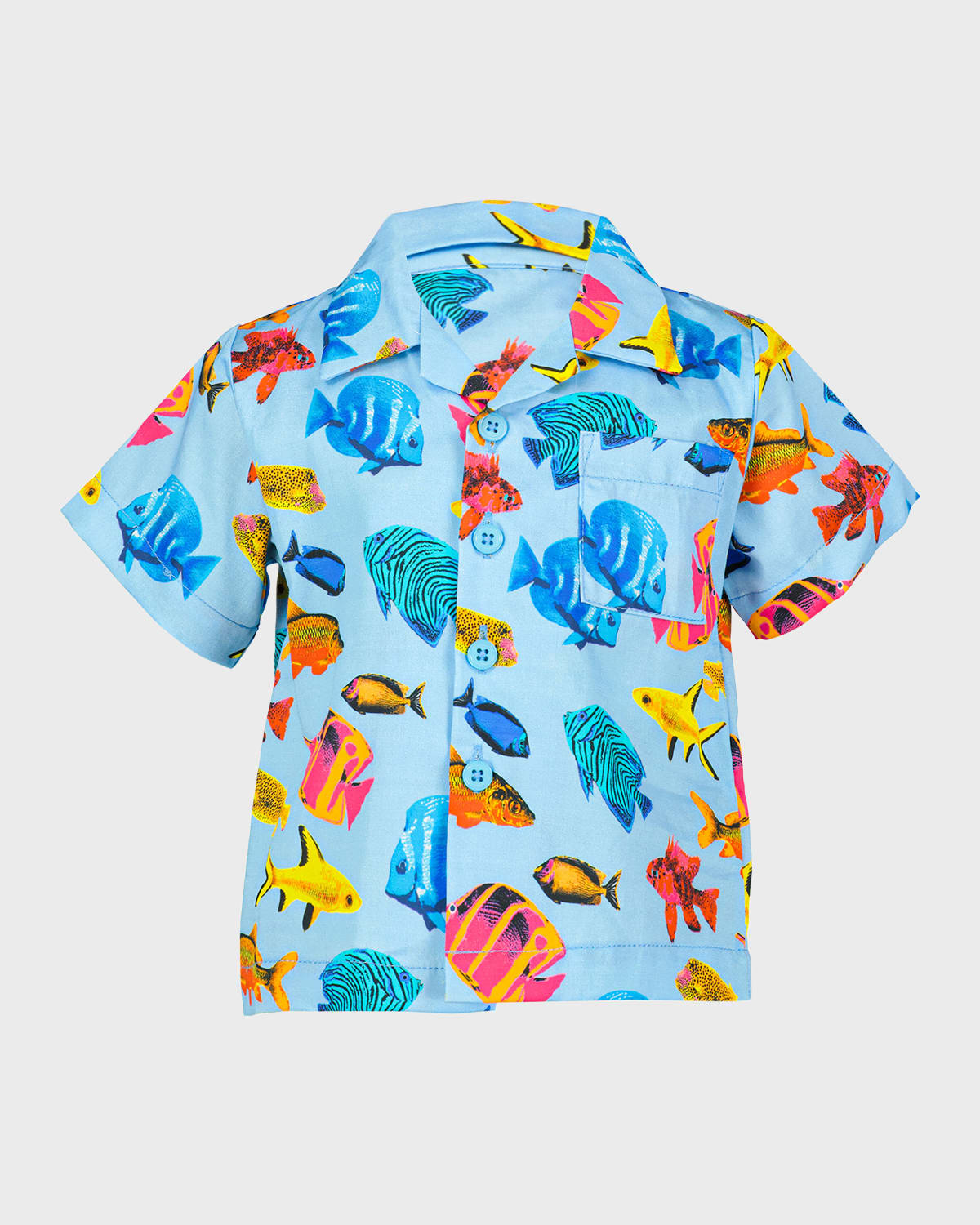 Rachel Riley Boy's Tropical Fish Shirt, Size 6M-24M