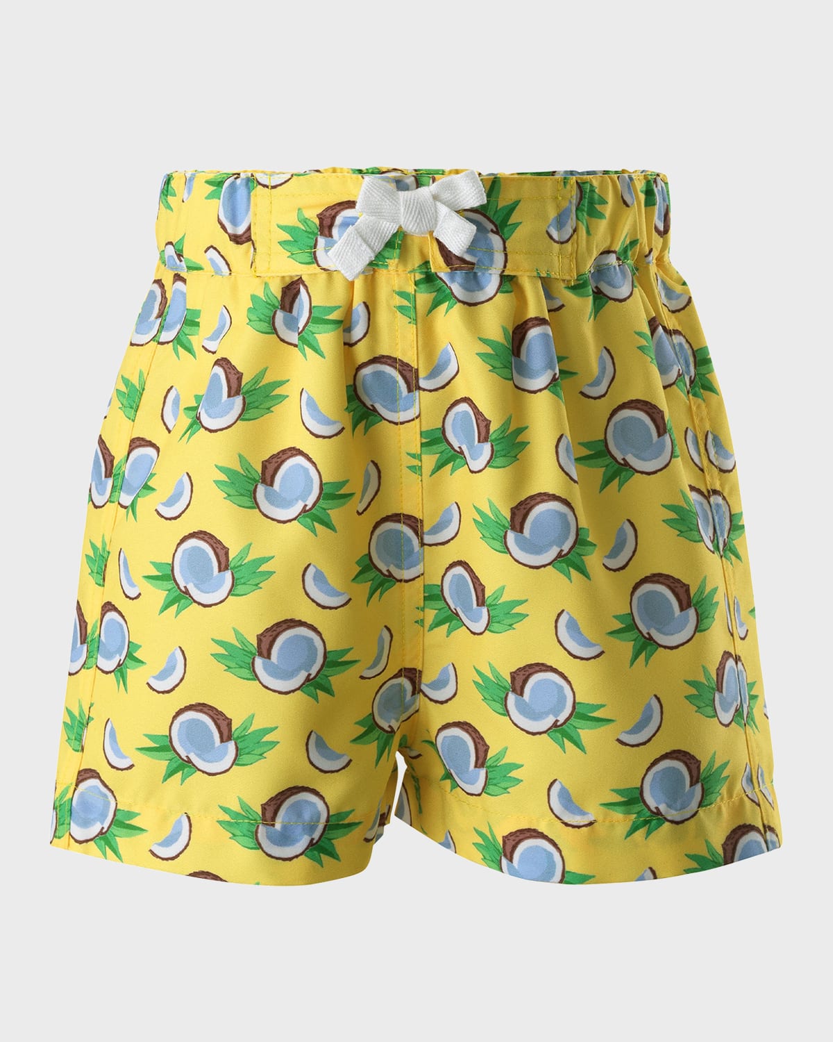 Rachel Riley Boy's Coconut-Print Swim Trunks, Size 6M-24M