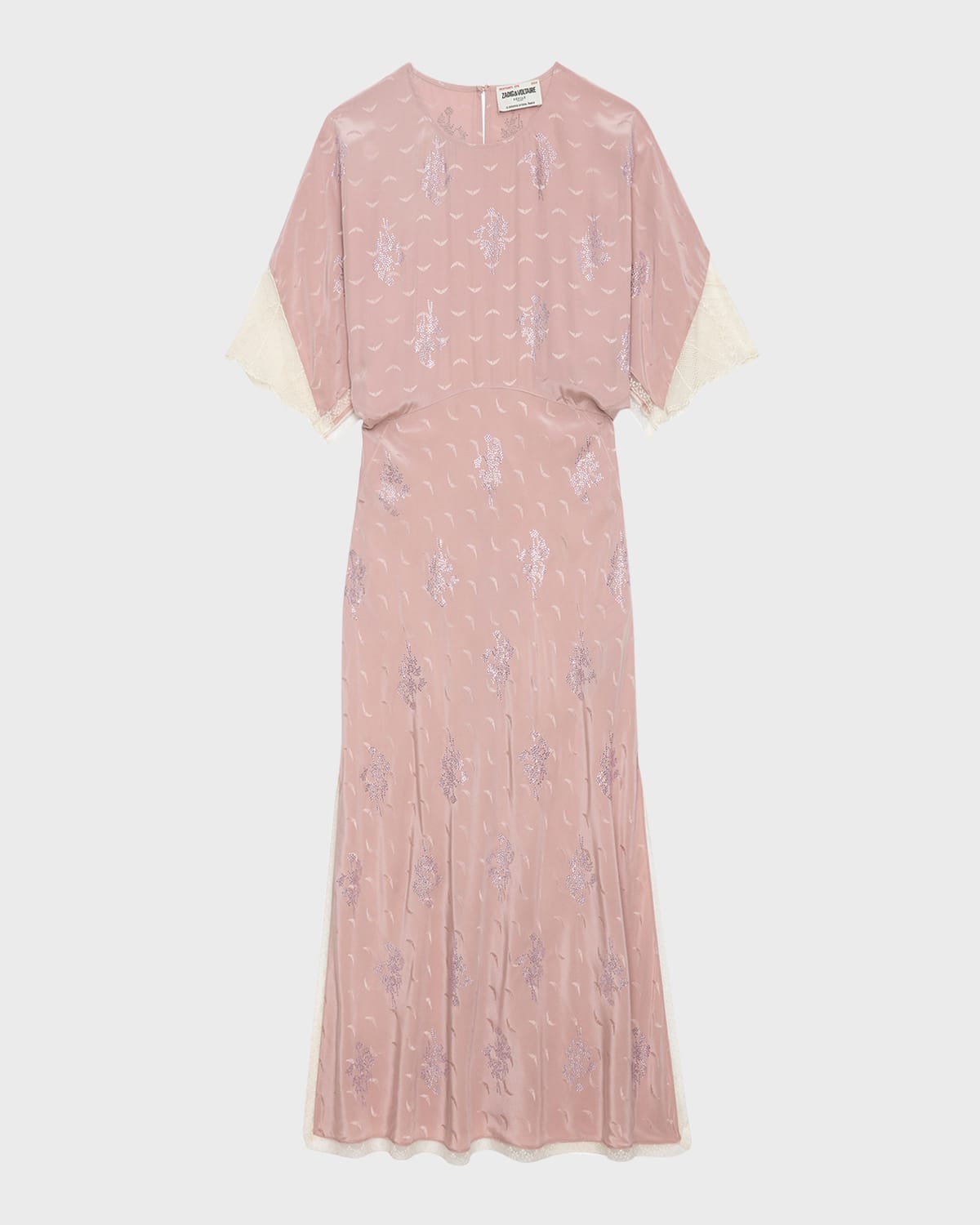 Zadig & Voltaire Rey Jacquard Wings Strass Midi Dress