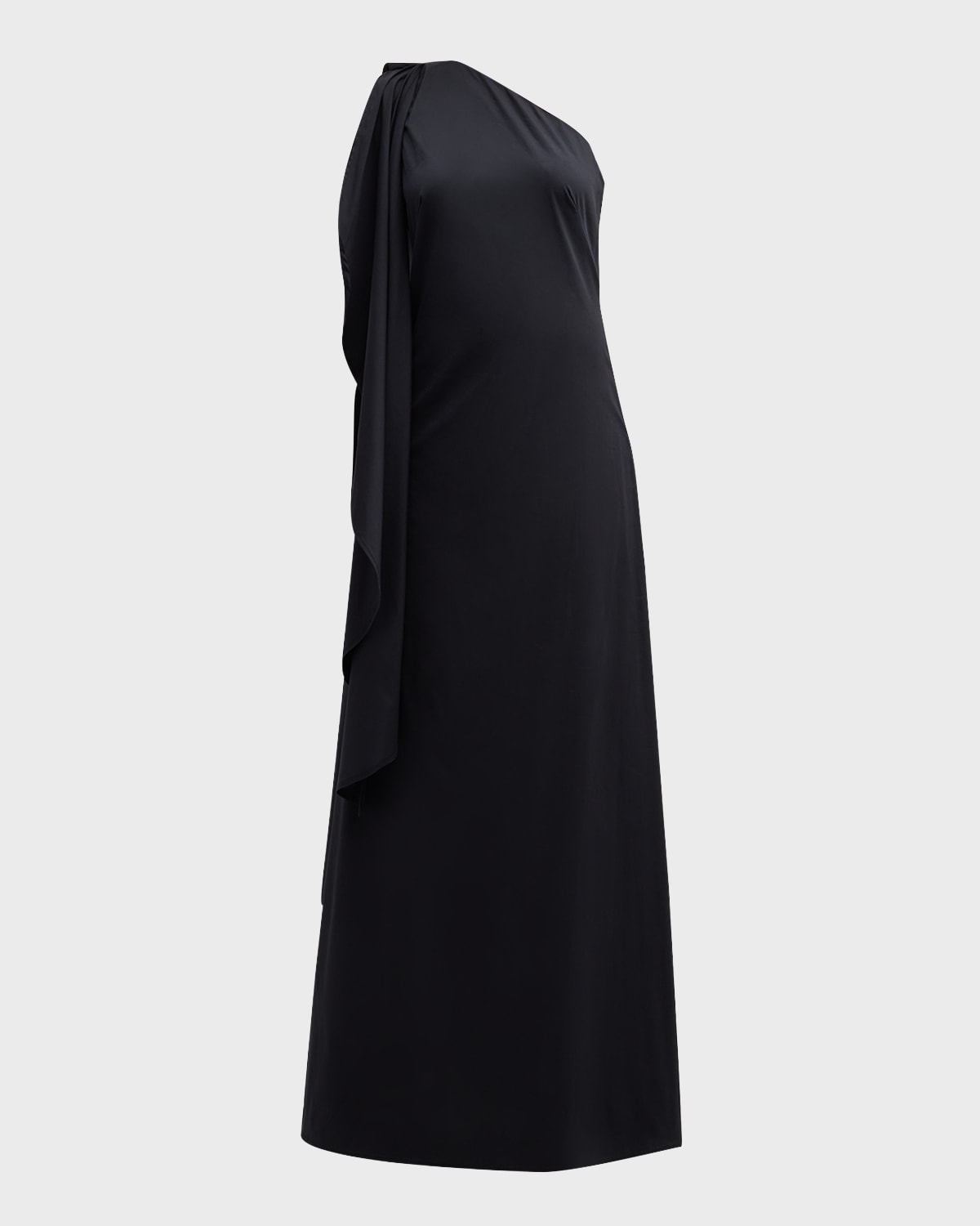 SIMONMILLER Dune One-Shoulder Sash Poplin Gown