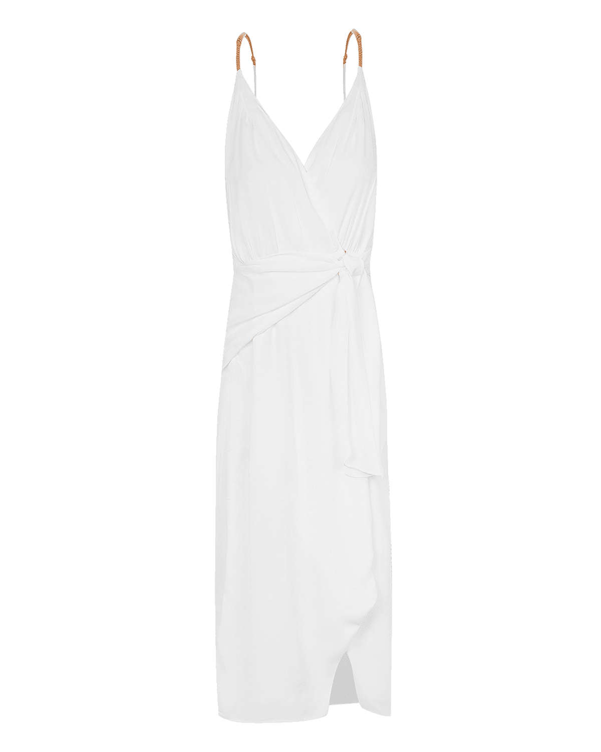 Vix Solid Carly Midi Wrap Dress