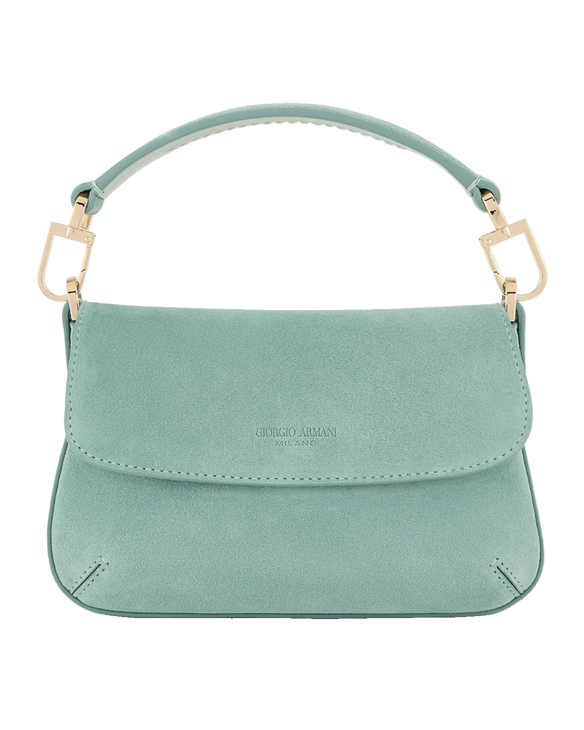 Giorgio Armani La Prima Mini Suede Top-Handle Bag