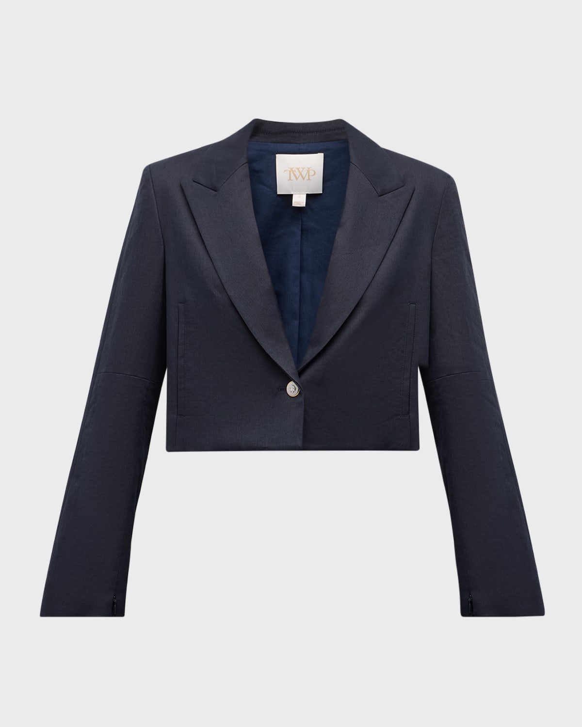 TWP My Former Better Half Cropped Linen-Blend Blazer
