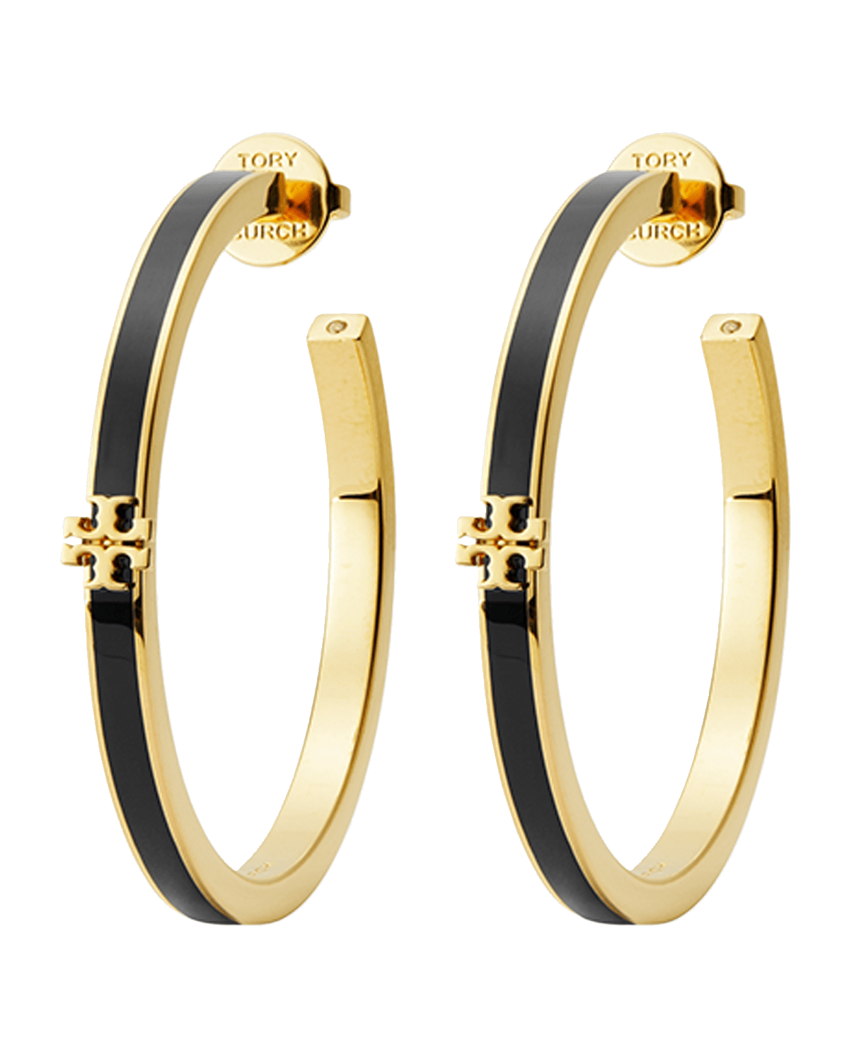 Tory Burch Kira Enamel Hoop Earrings