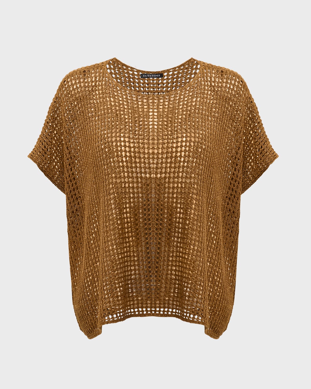 Eileen Fisher Open-Knit Organic Linen Sweater
