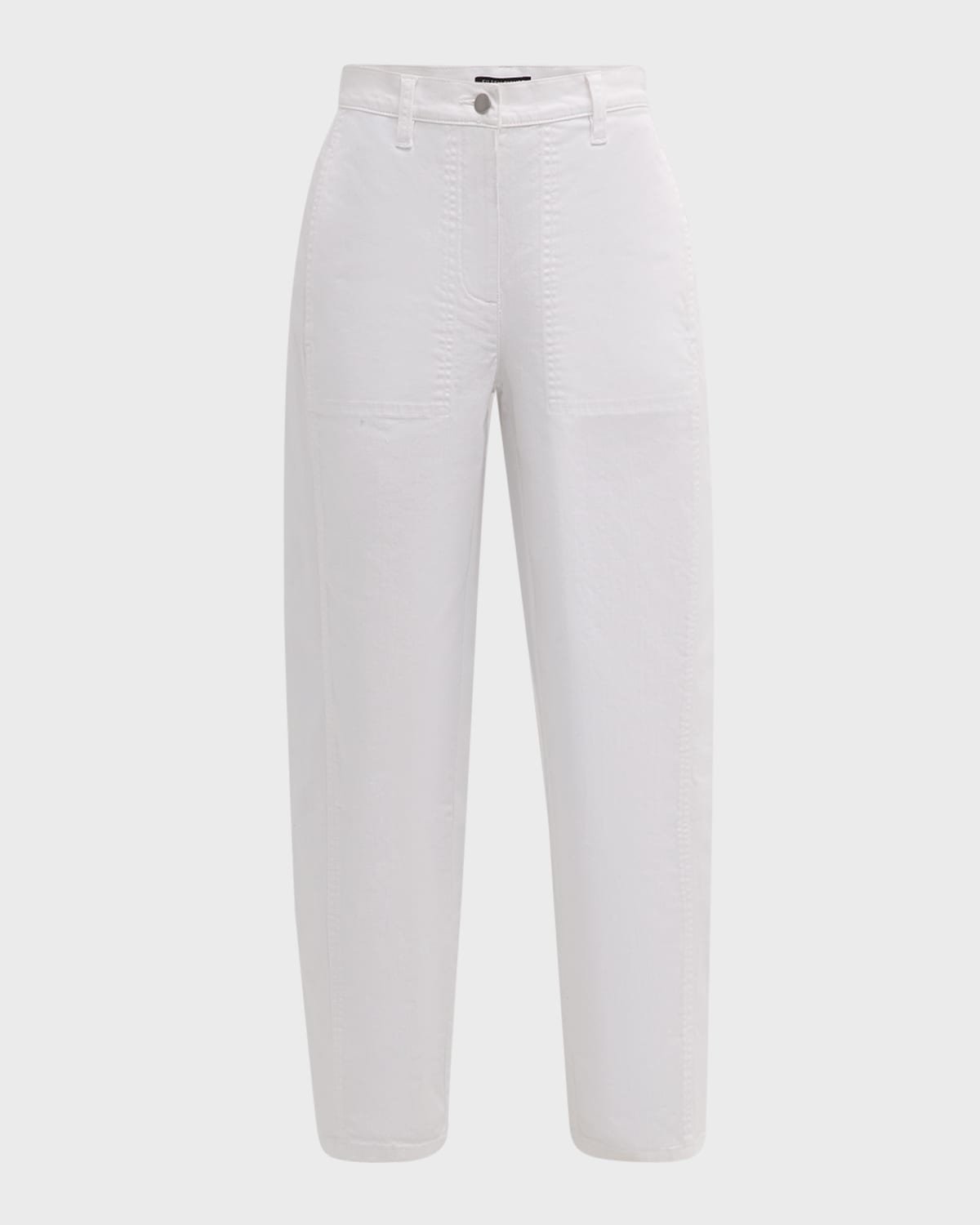 Eileen Fisher Cropped Straight-Leg Organic Cotton Pants
