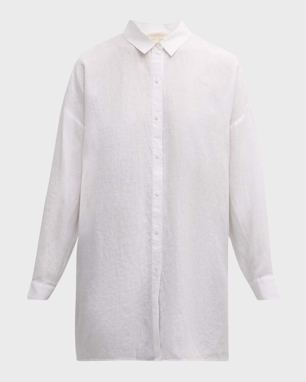 Eileen Fisher Oversized Button-Down Organic Linen Shirt