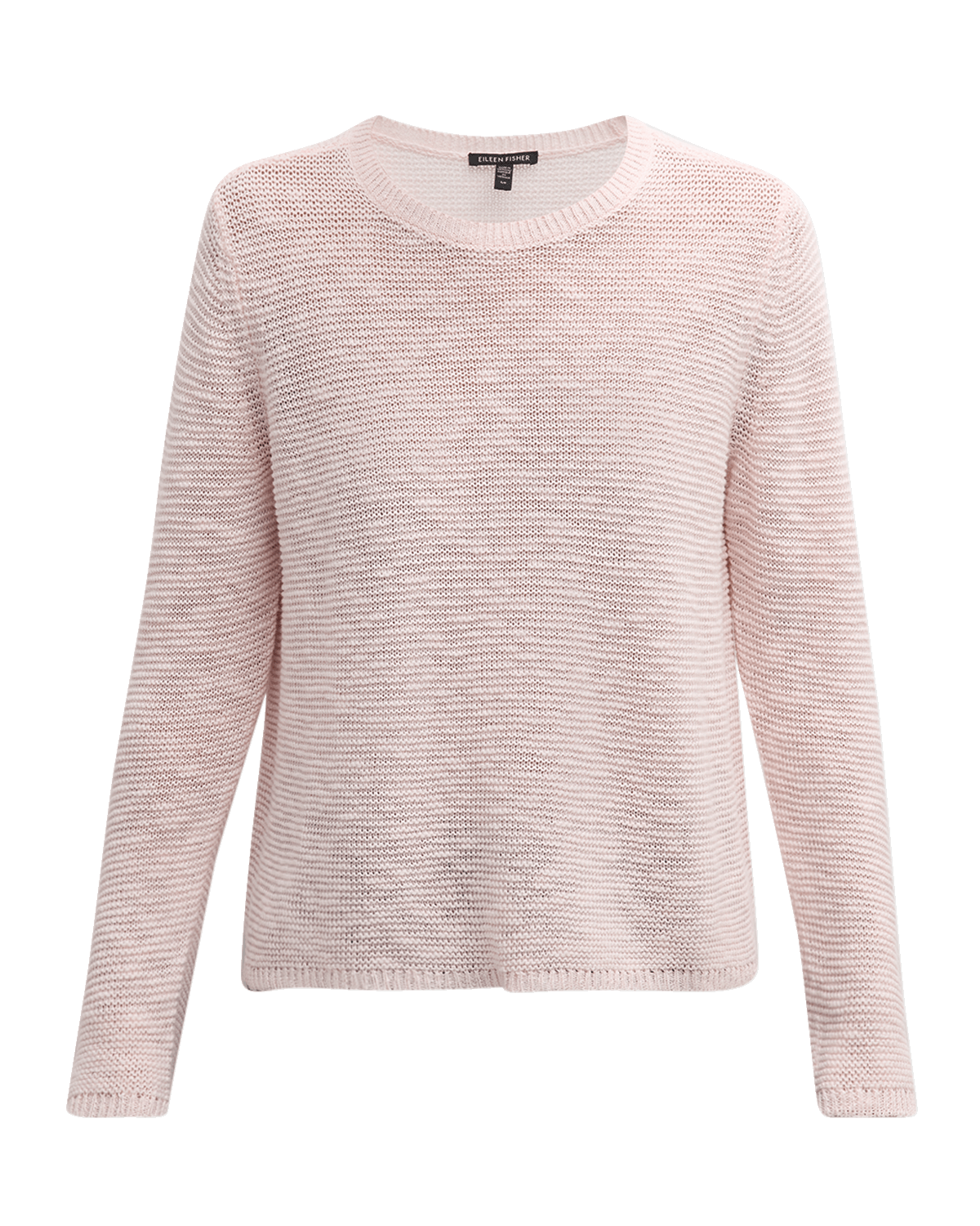 Eileen Fisher Slubby Crewneck Linen-Cotton Sweater