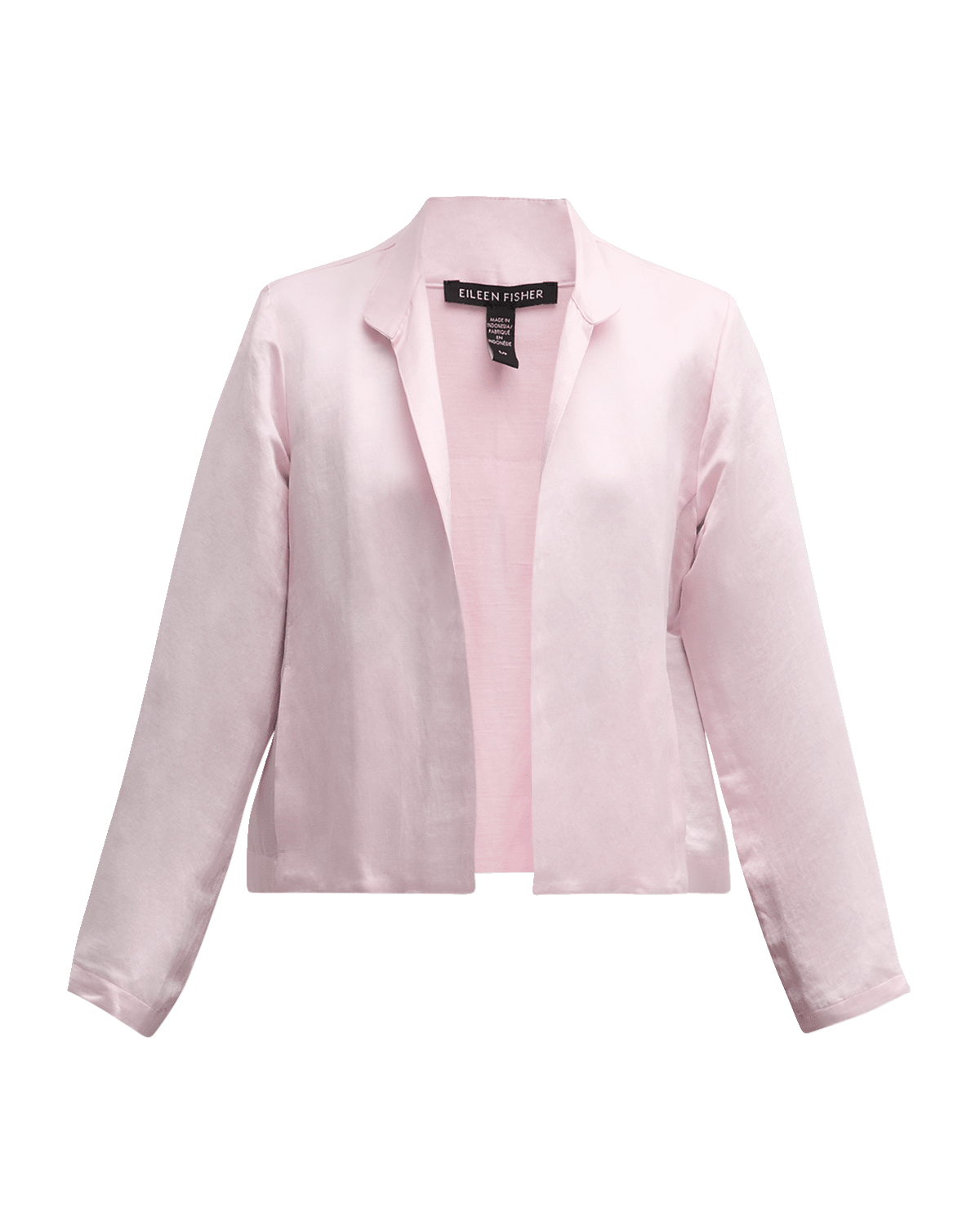 Eileen Fisher Open-Front Organic Linen-Silk Jacket