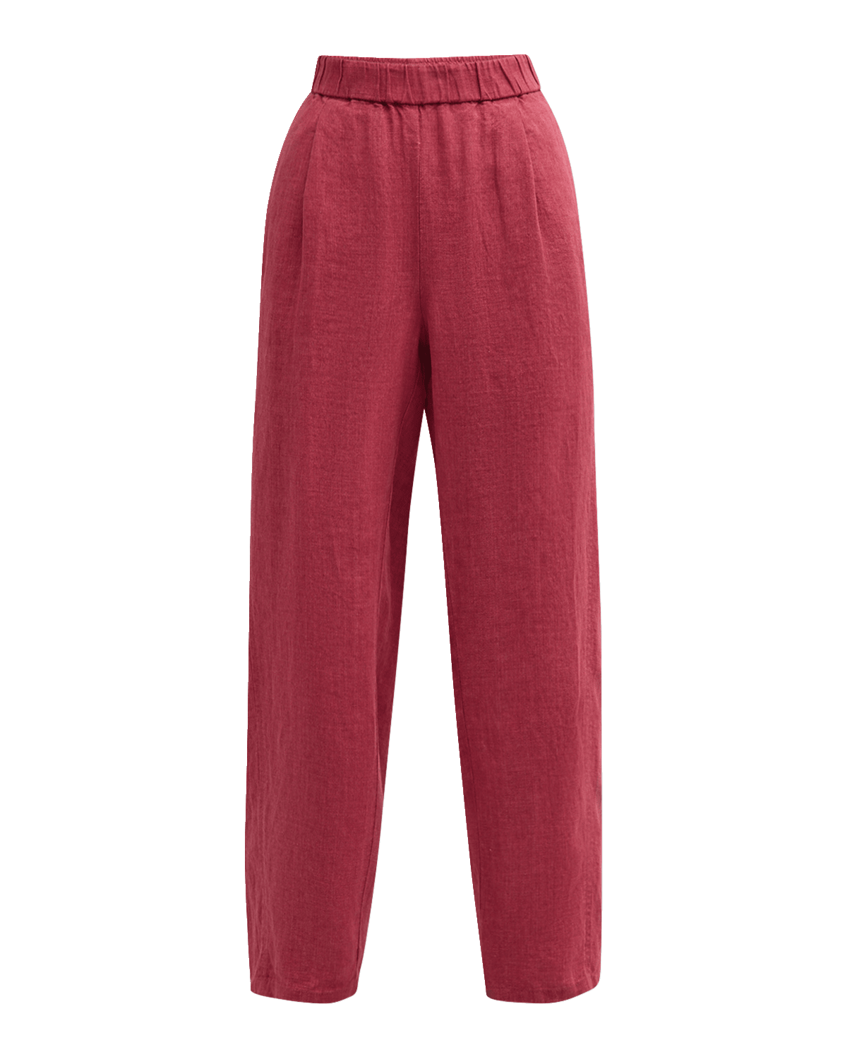 Eileen Fisher Pleated Cropped Organic Linen Lantern Pants