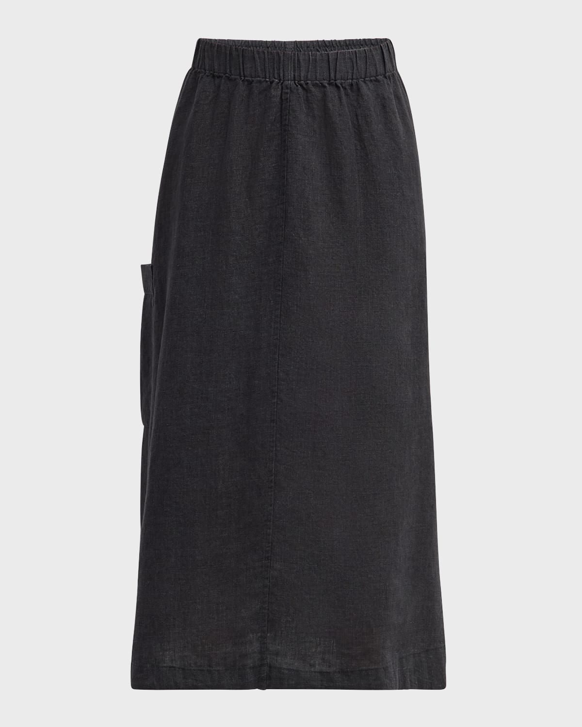 Eileen Fisher A-Line Organic Linen Midi Skirt