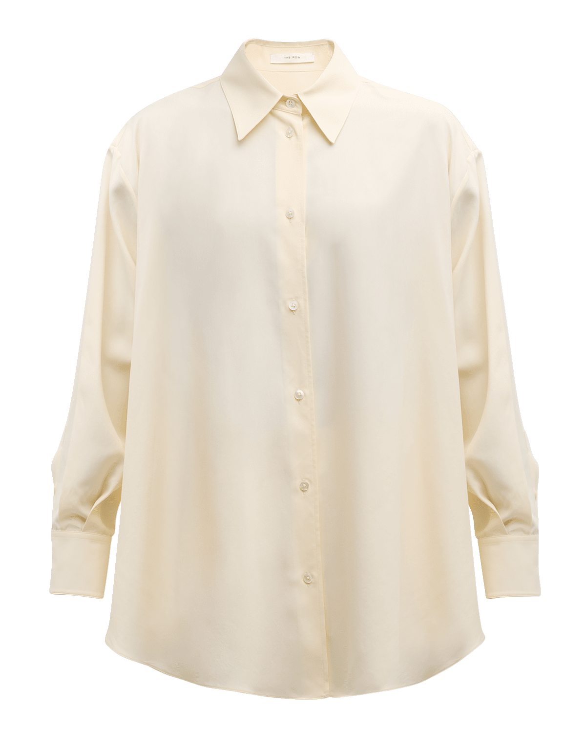 THE ROW Andra Silk Button-Front Shirt