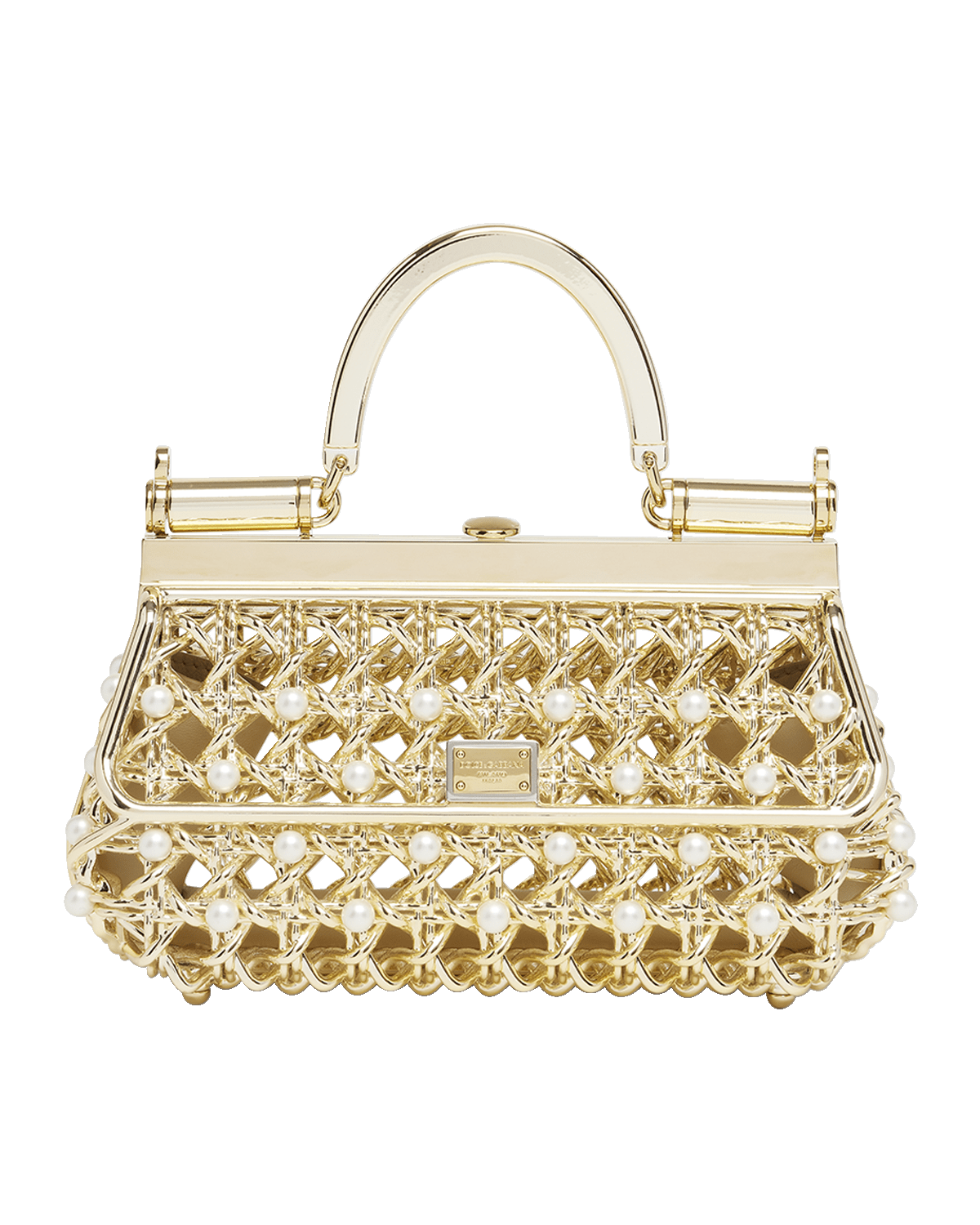 Dolce&Gabbana Sicily Small Metal Embellished Top-Handle Bag