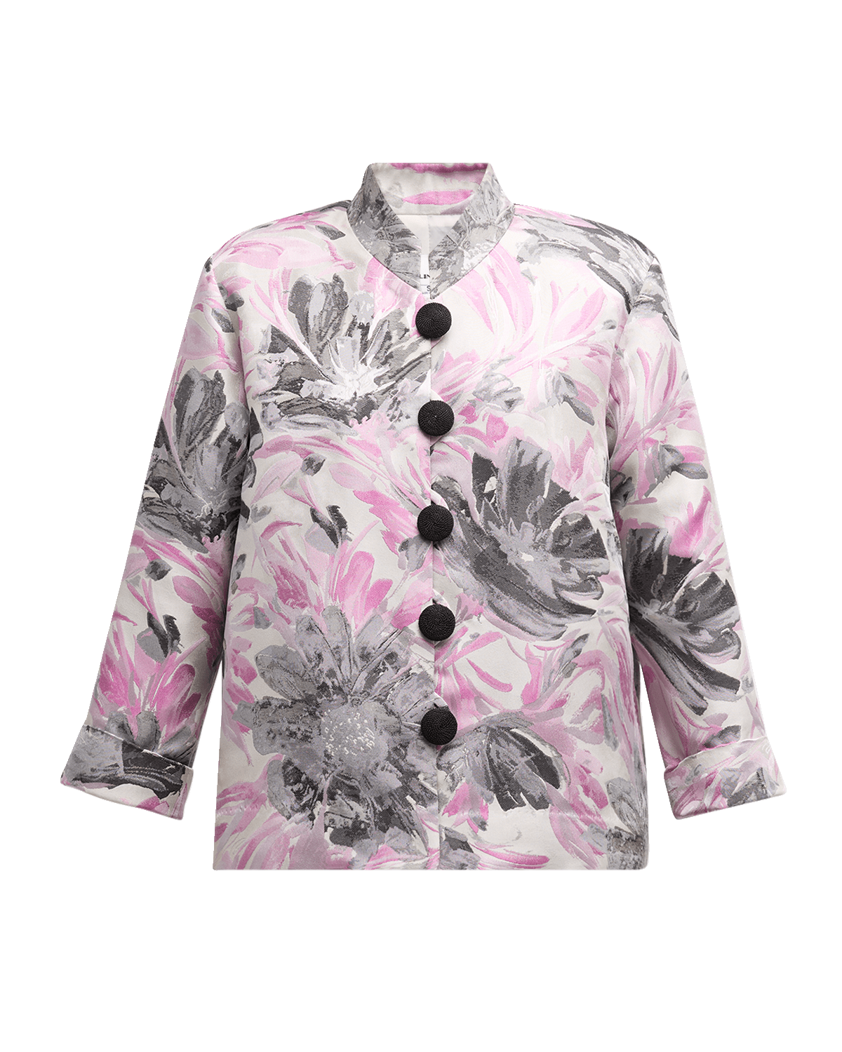 Caroline Rose Pinch of Pink Boxy Floral Jacquard Jacket