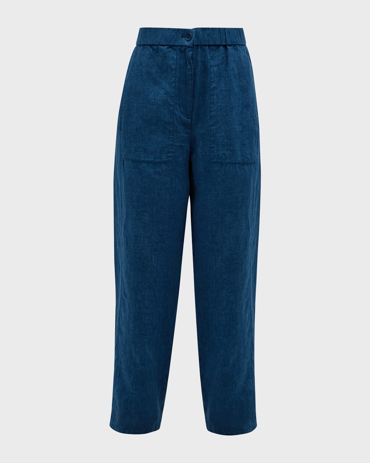 Eileen Fisher Cropped Wide-Leg Organic Linen Pants