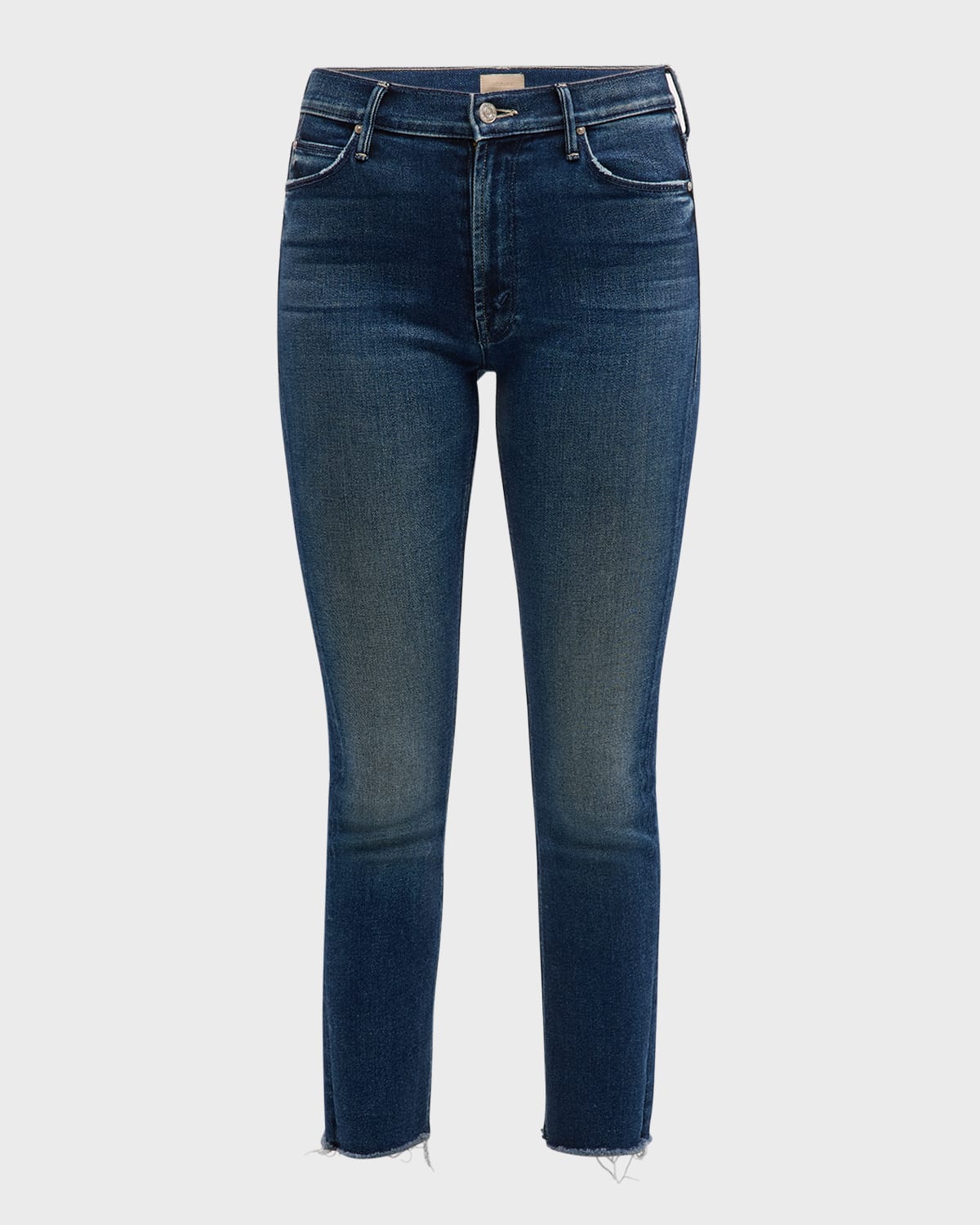 MOTHER The Mid-Rise Dazzler Ankle Fray Jeans