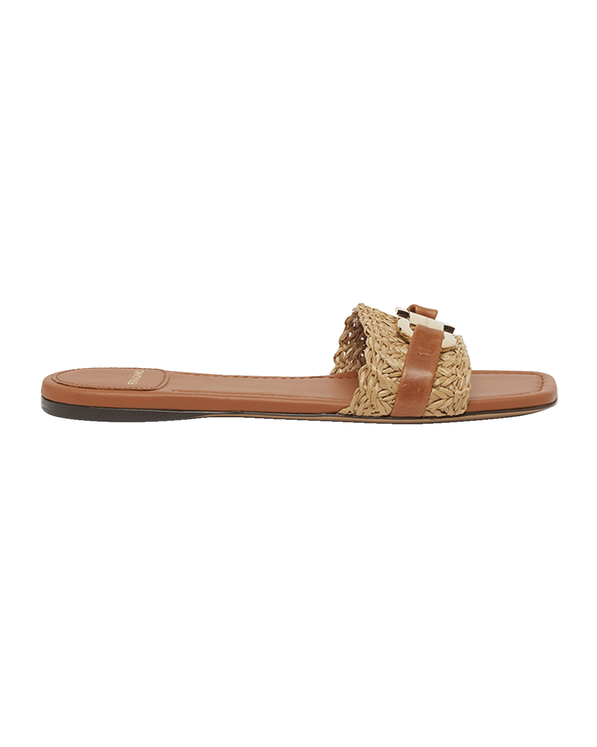 Ferragamo Leah Woven Bit Strap Slide Sandals