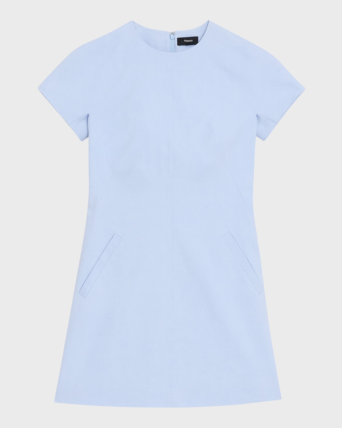 Theory Dolman-Sleeve Tweed Canvas Mini Dress