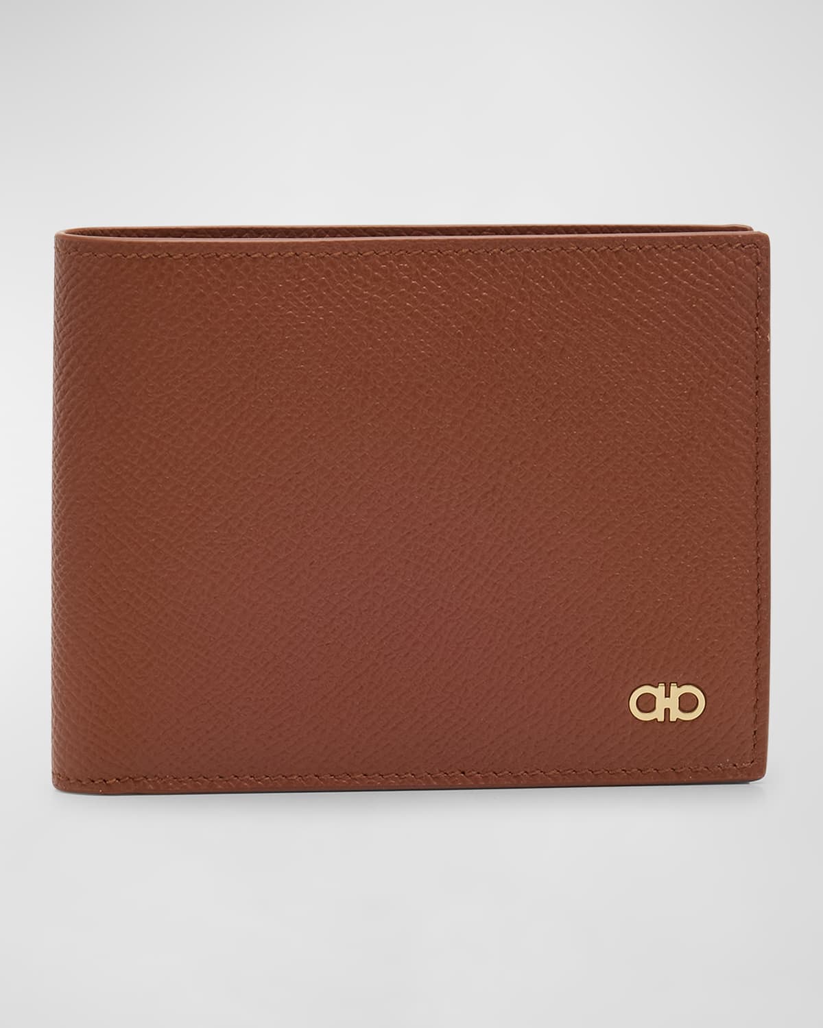 Ferragamo Men's Gancini Grained Leather Bifold Wallet