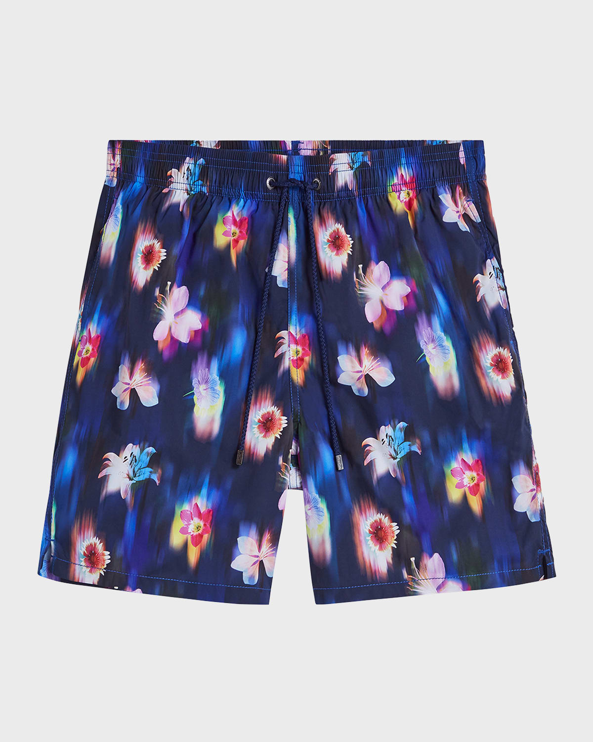 Bugatchi Men's Cosmo Neon Floral Swim Trunks