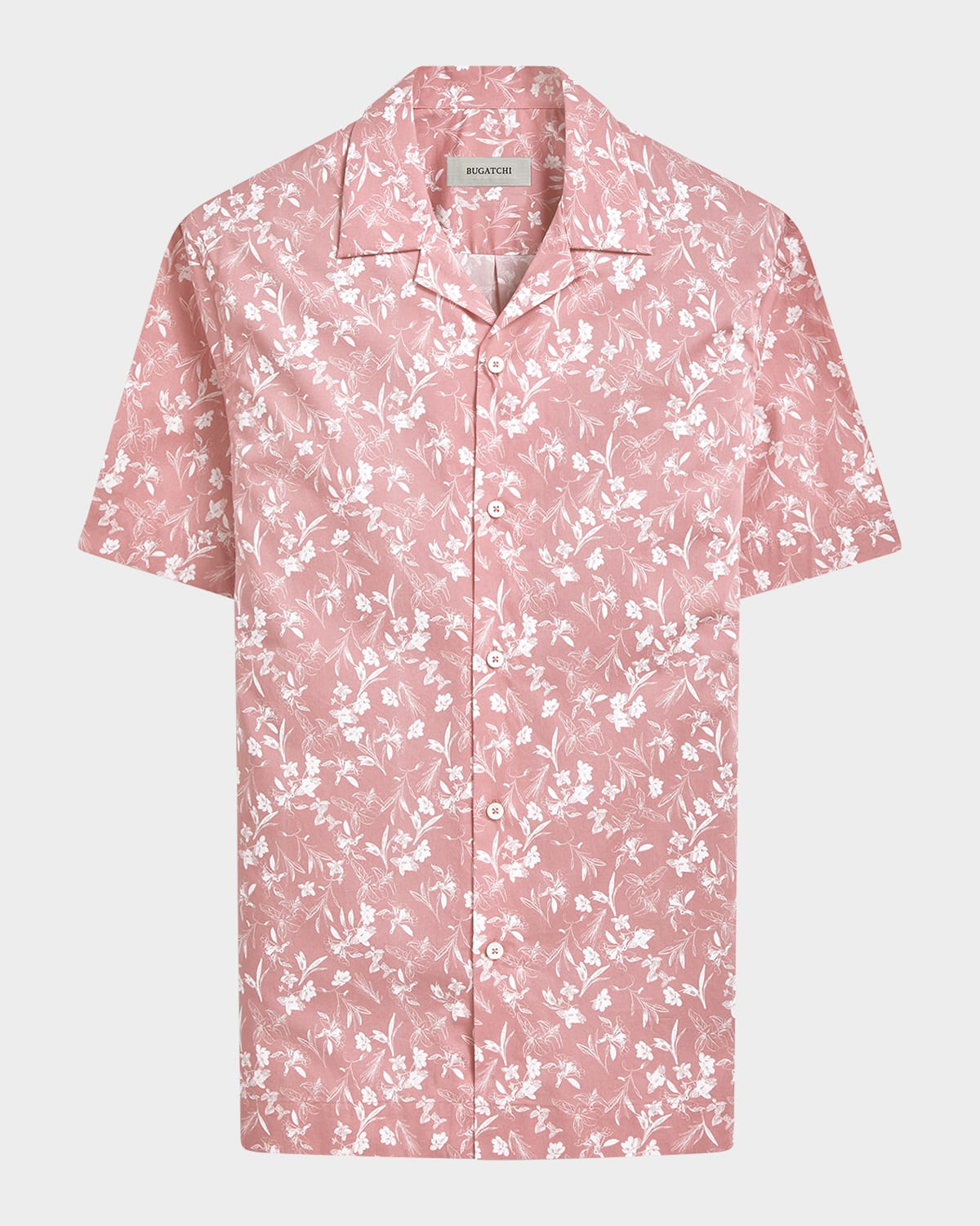 Bugatchi Men's Orson Shaped Floral Camp Shirt