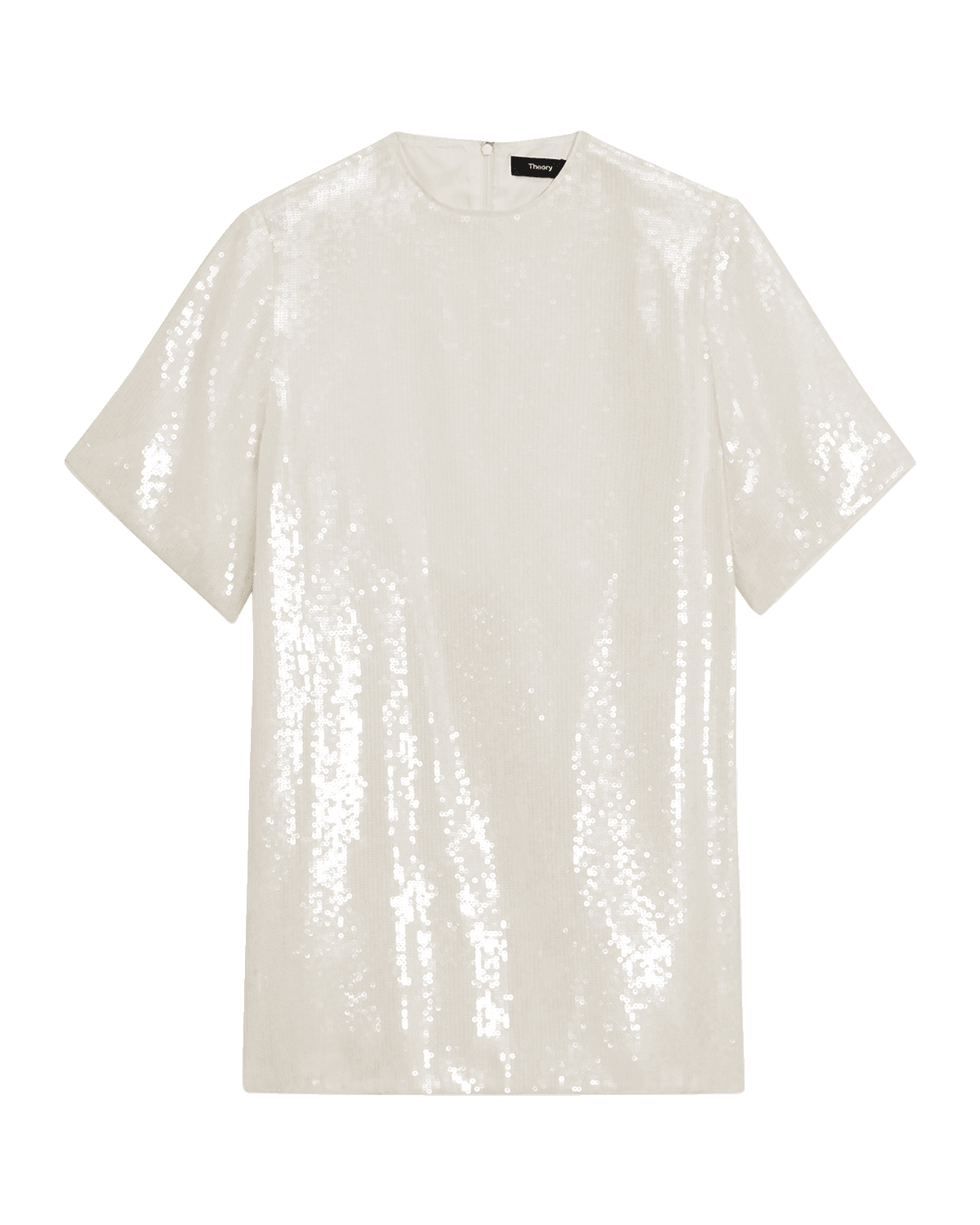 Theory Sequined Short-Sleeve T-Shirt Mini Dress
