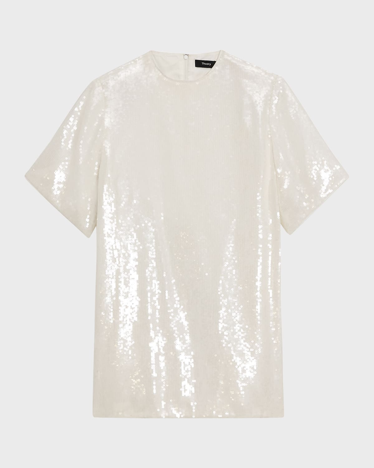 Theory Sequined Short-Sleeve T-Shirt Mini Dress