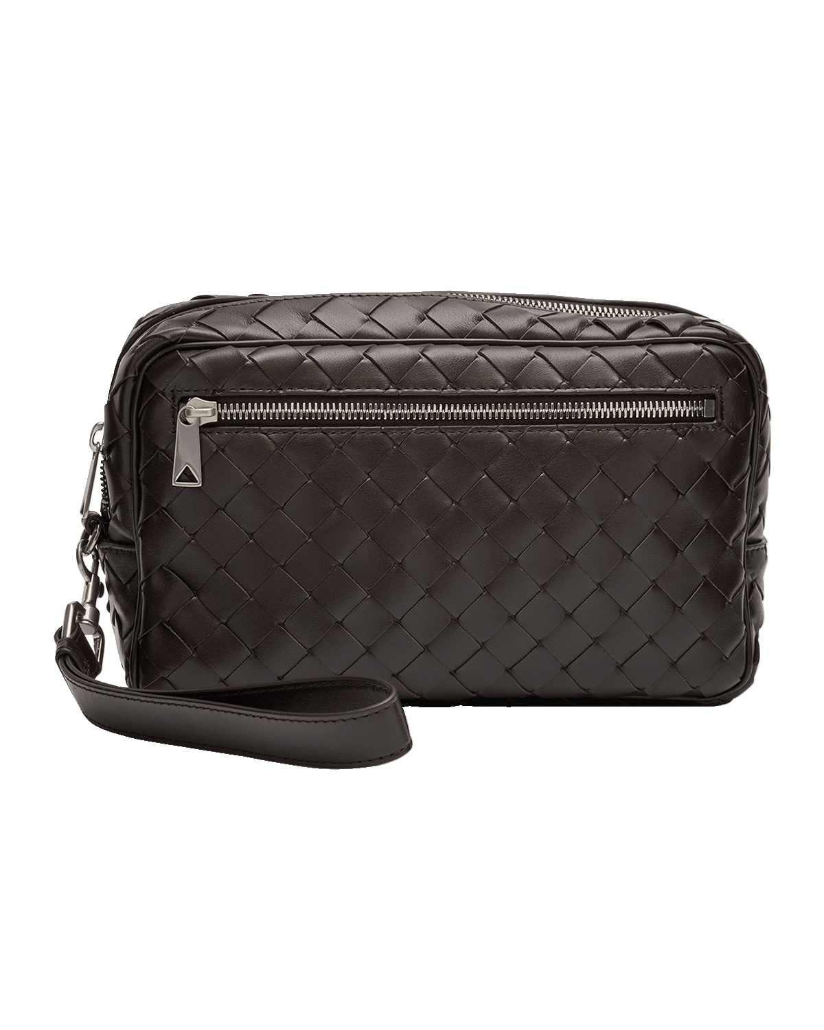 Bottega Veneta Men's Intrecciato Leather Pouch with Wristlet