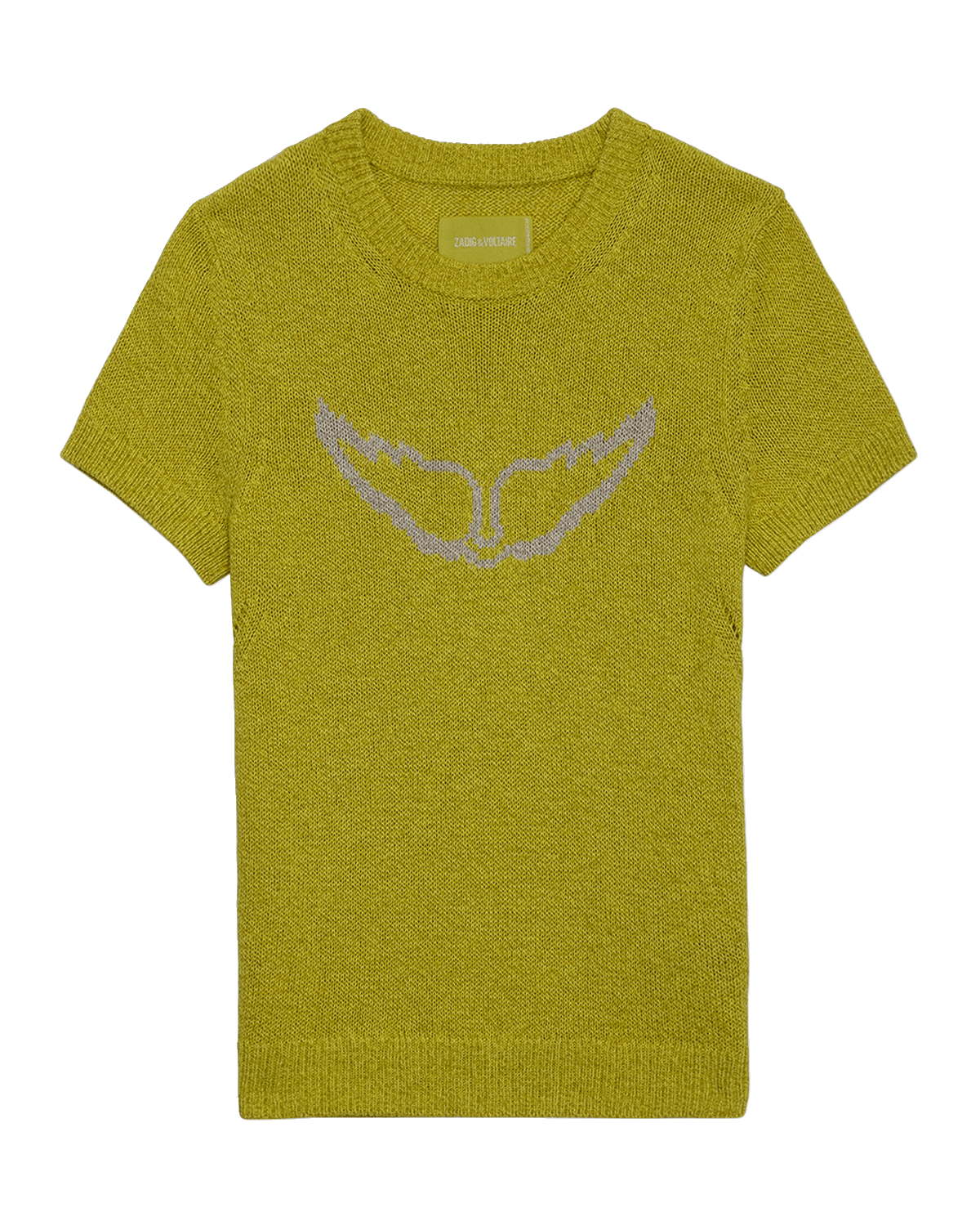 Zadig & Voltaire Sorly Intarsia-Knit Short-Sleeve Sweater