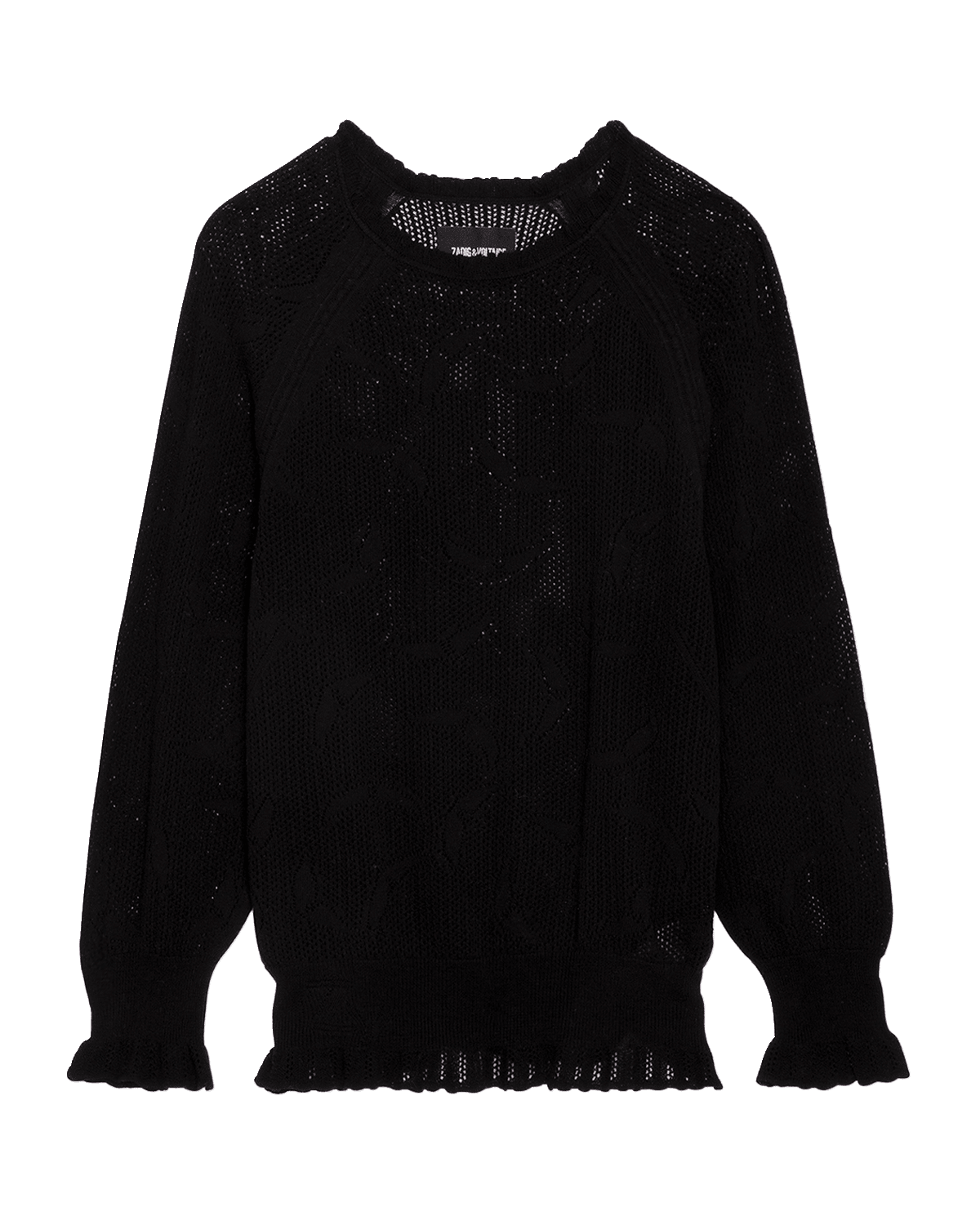 Zadig & Voltaire Moria Pointelle-Knit Crewneck Sweater