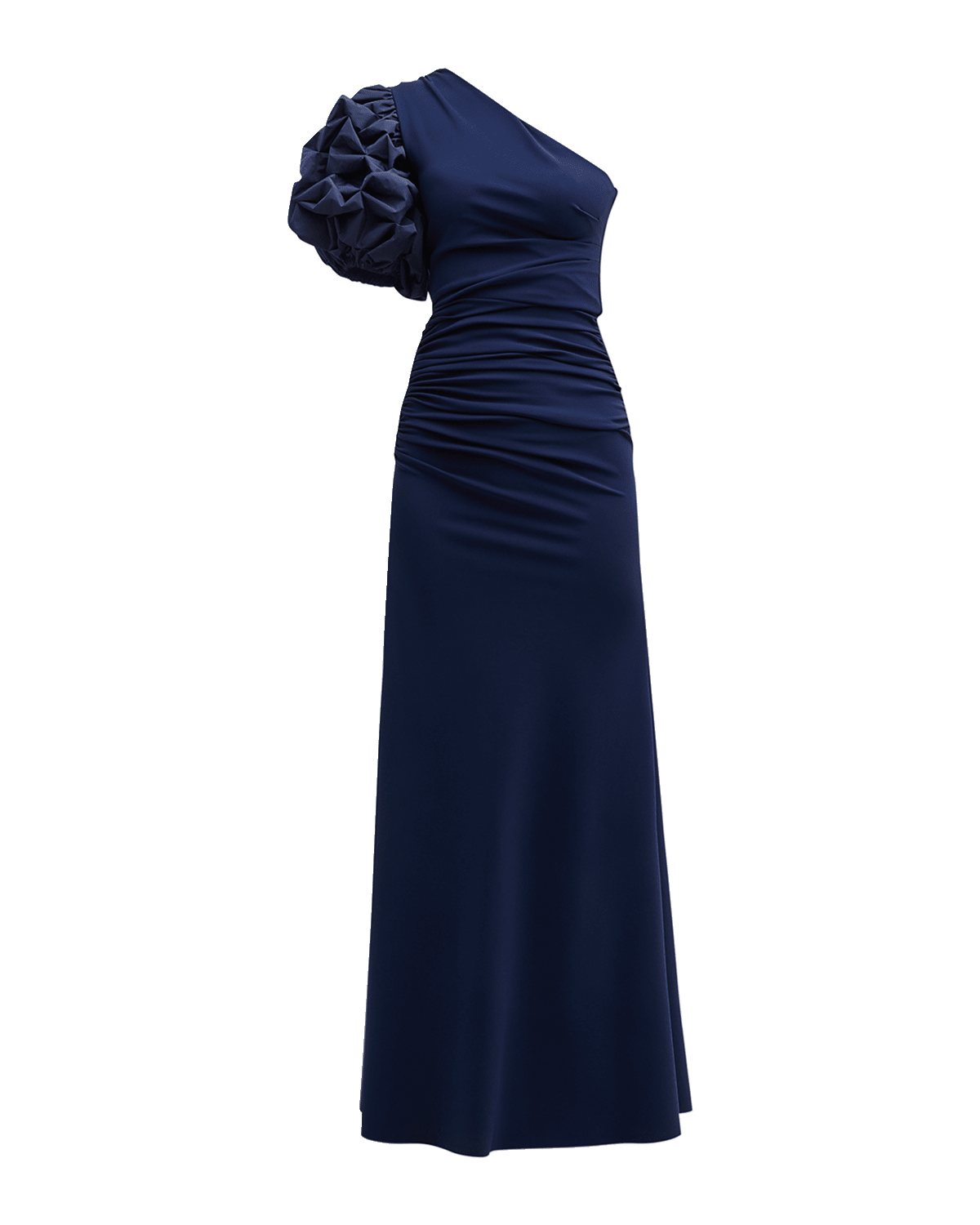 Chiara Boni La Petite Robe One-Shoulder Ruffle-Sleeve Trumpet Gown